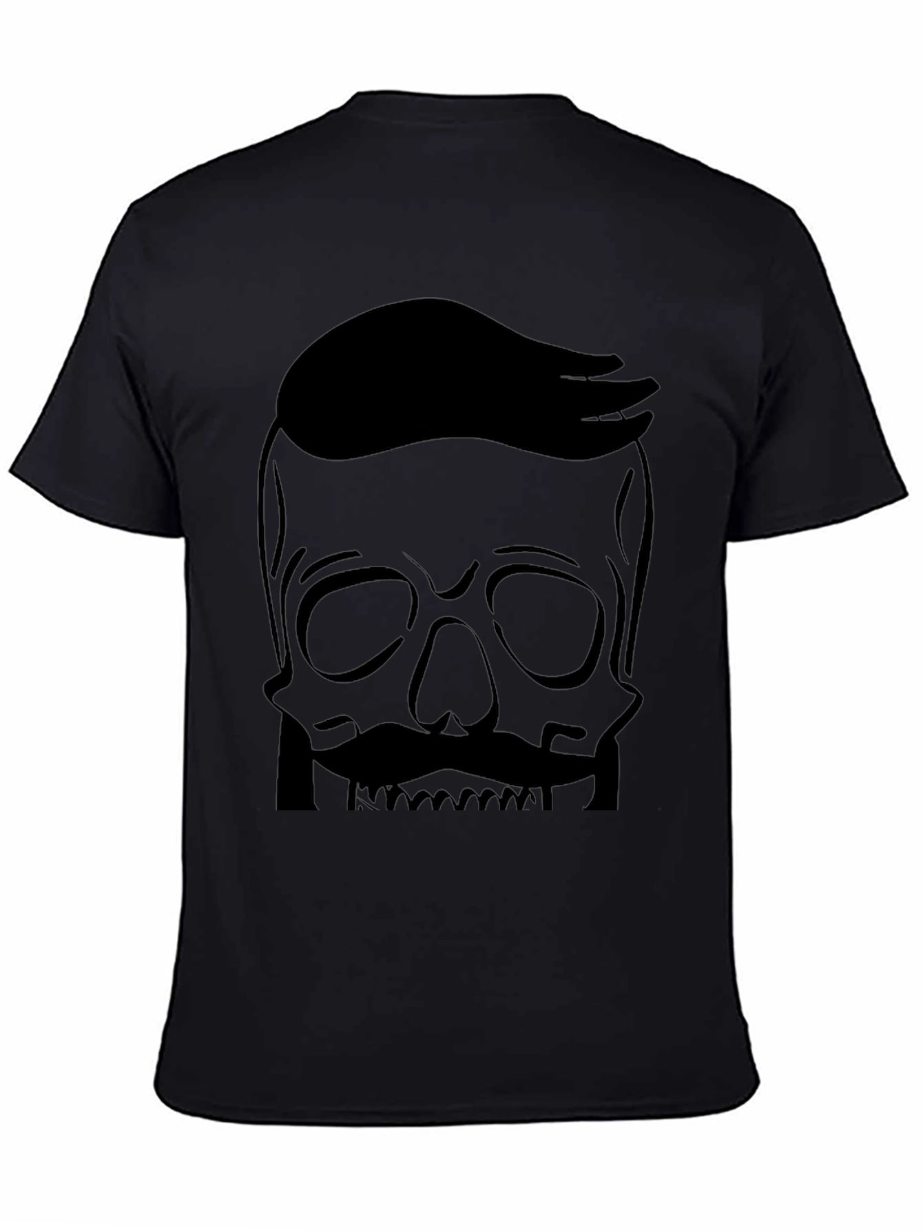Skull with Hairdo Graphic Tee - Cool & Edgy