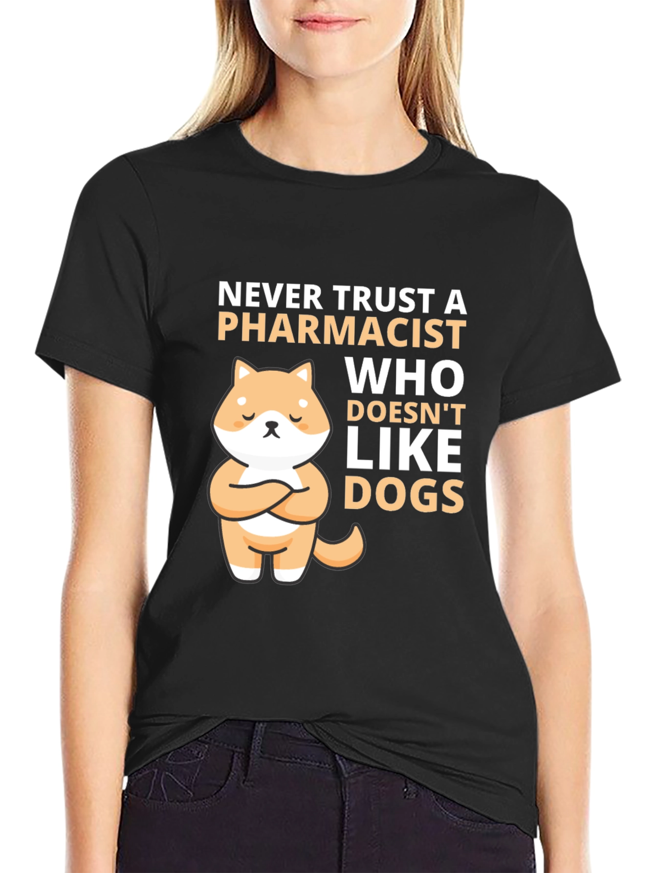 Pharmacist & Dog Lover T-Shirt: Cute Shiba Inu Design