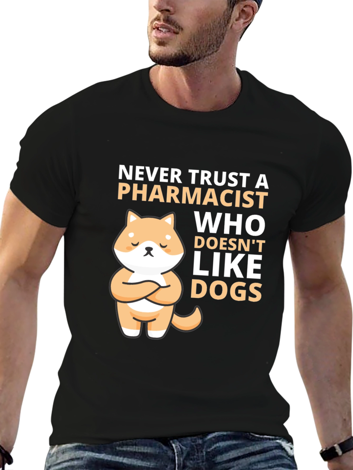 Pharmacist & Dog Lover T-Shirt: Cute Shiba Inu Design