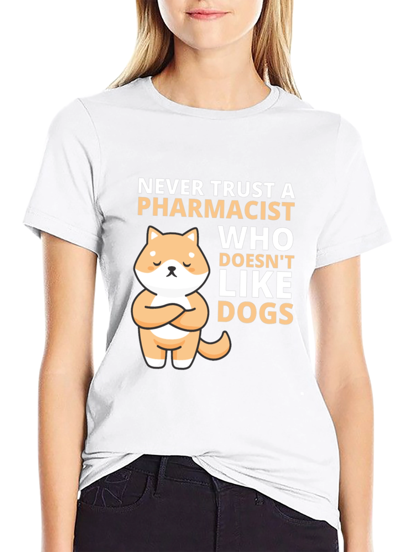 Pharmacist & Dog Lover T-Shirt: Cute Shiba Inu Design