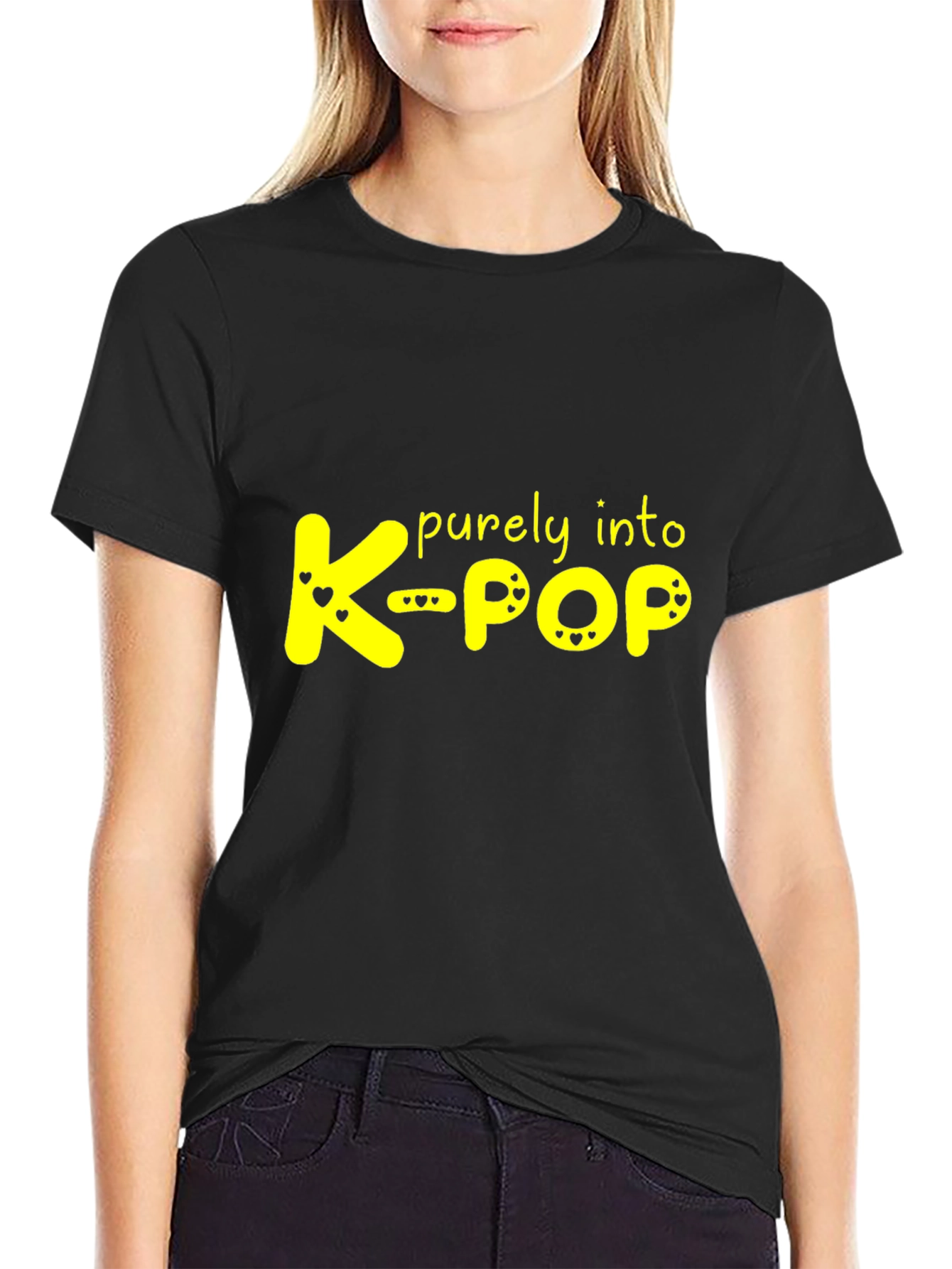 Purely Into K-Pop Black T-Shirt