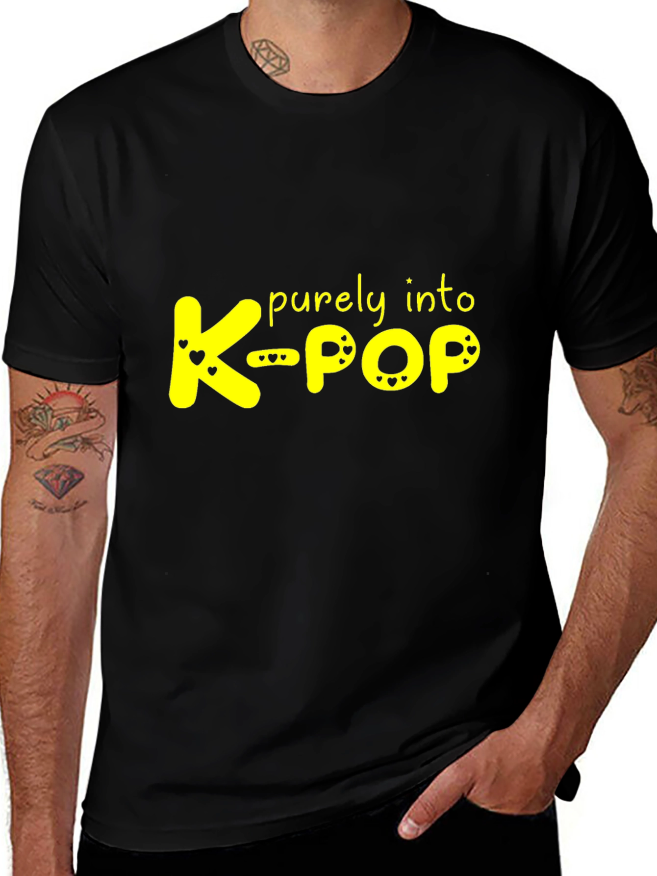 Purely Into K-Pop Black T-Shirt