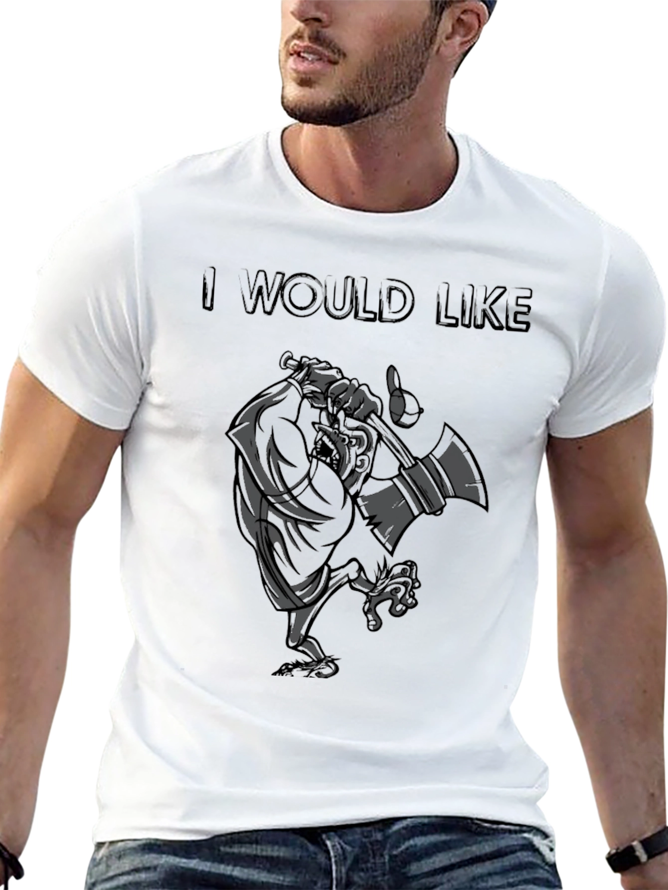 Humorous Lumberjack Cartoon T-Shirt