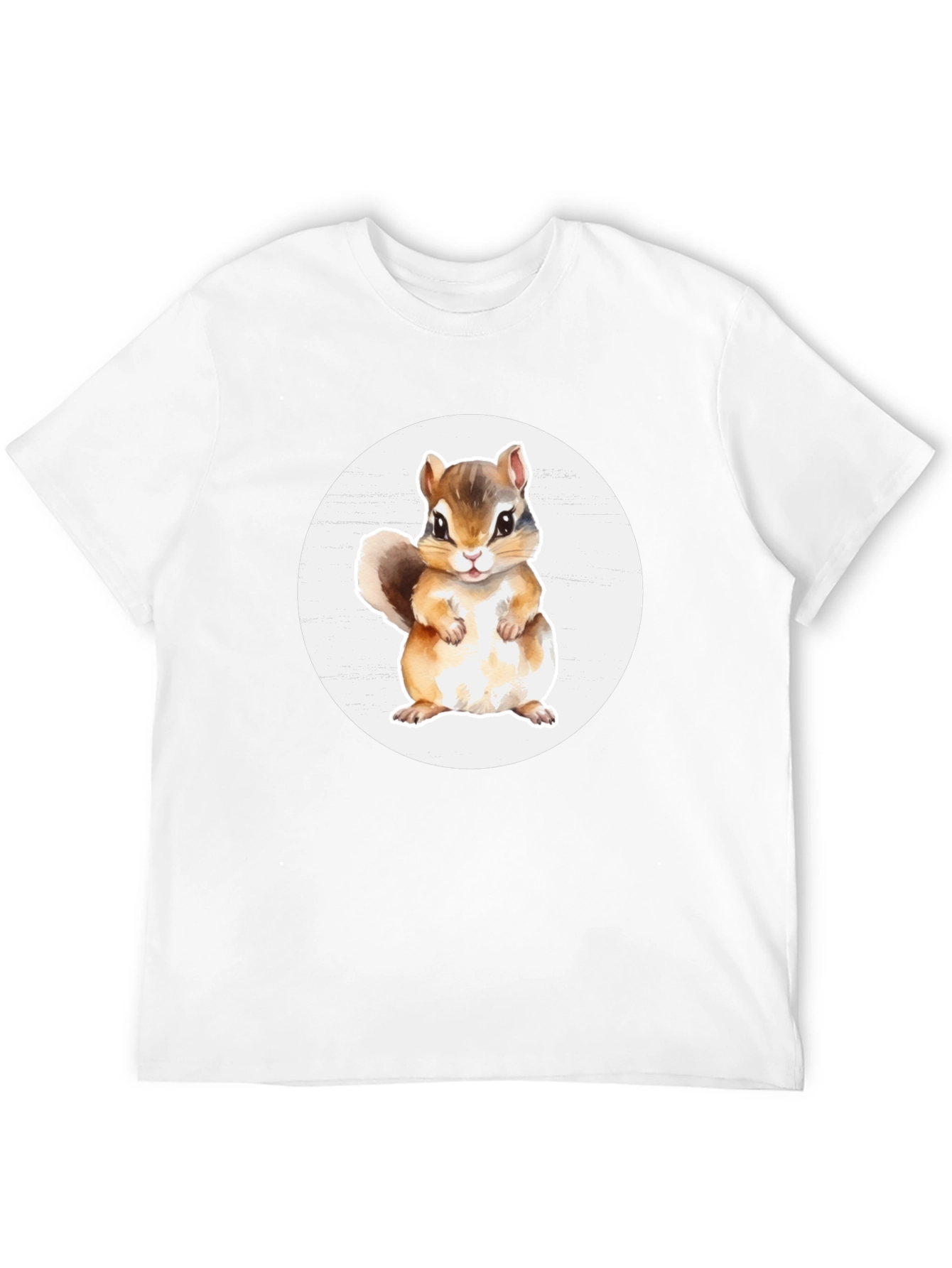 Cute Chipmunk Graphic Tee - Soft Black Cotton