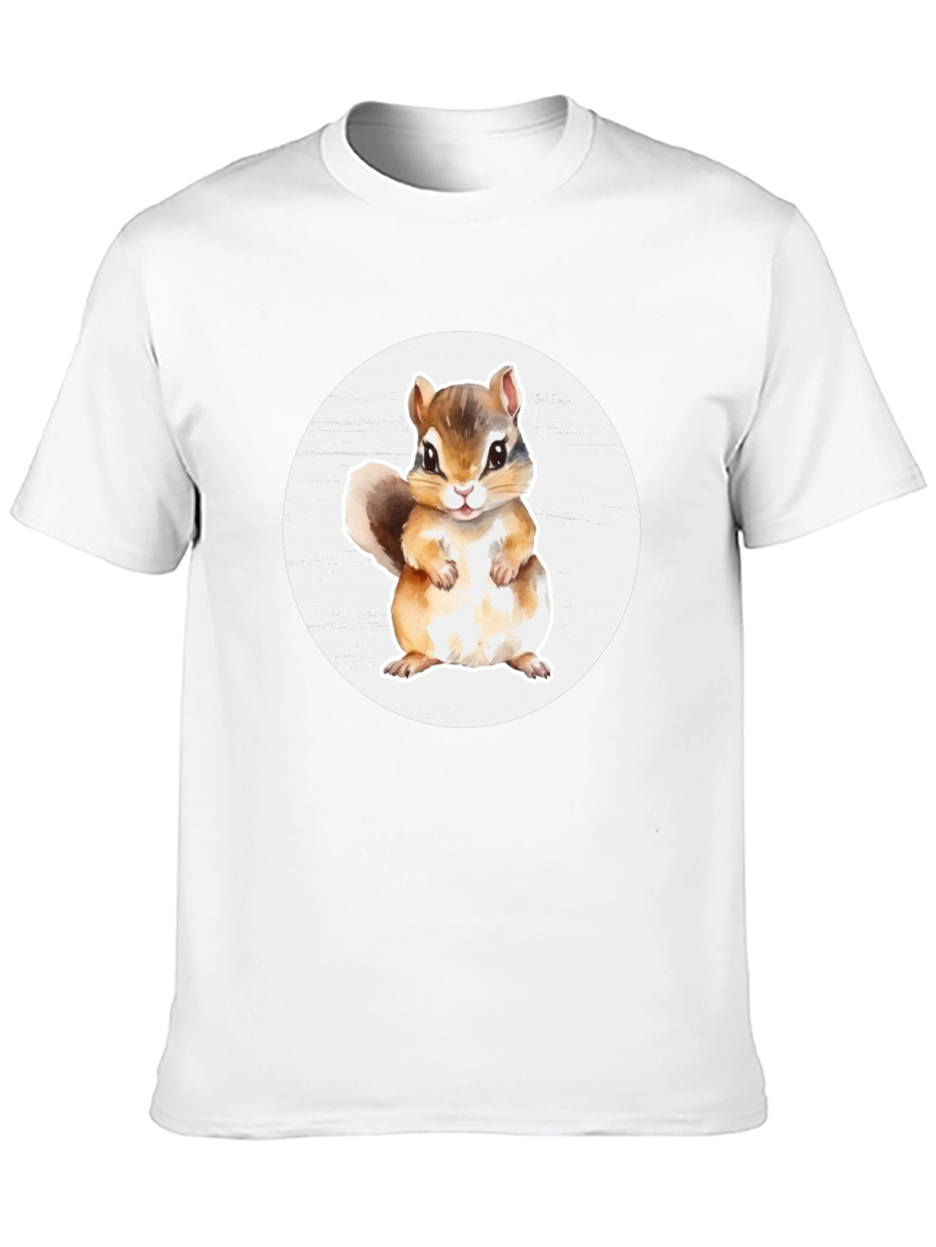 Cute Chipmunk Graphic Tee - Soft Black Cotton