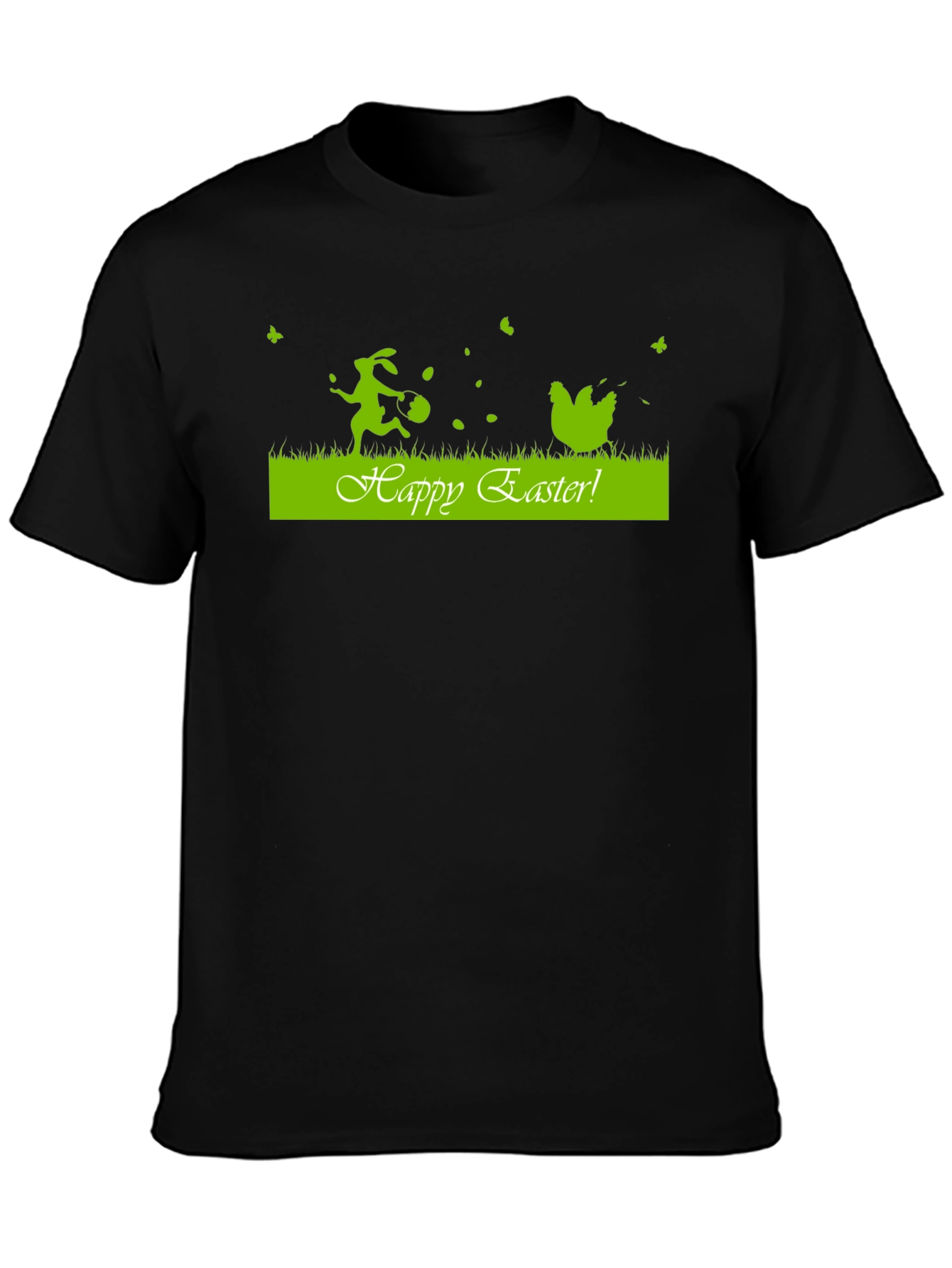 Happy Easter Graphic Tee - Black