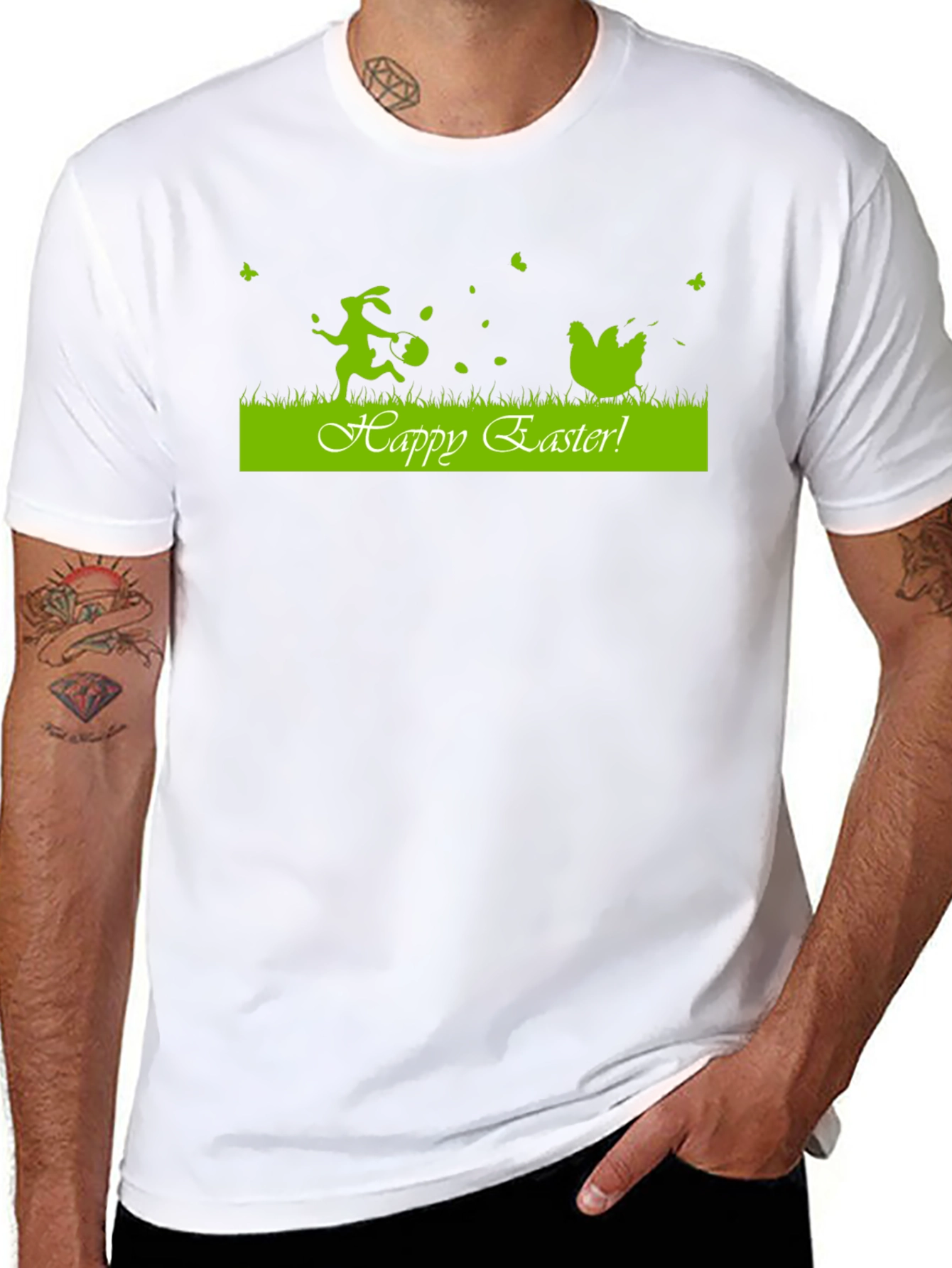 Happy Easter Graphic Tee - Black