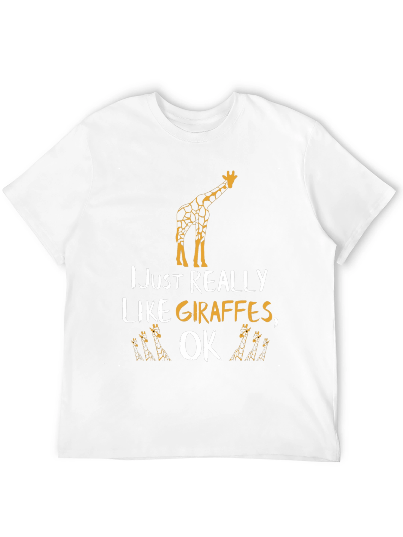 I Just Really Like Giraffes Mens Black T-Shirt