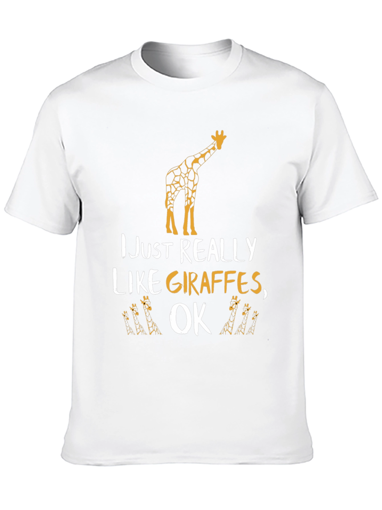 I Just Really Like Giraffes Mens Black T-Shirt