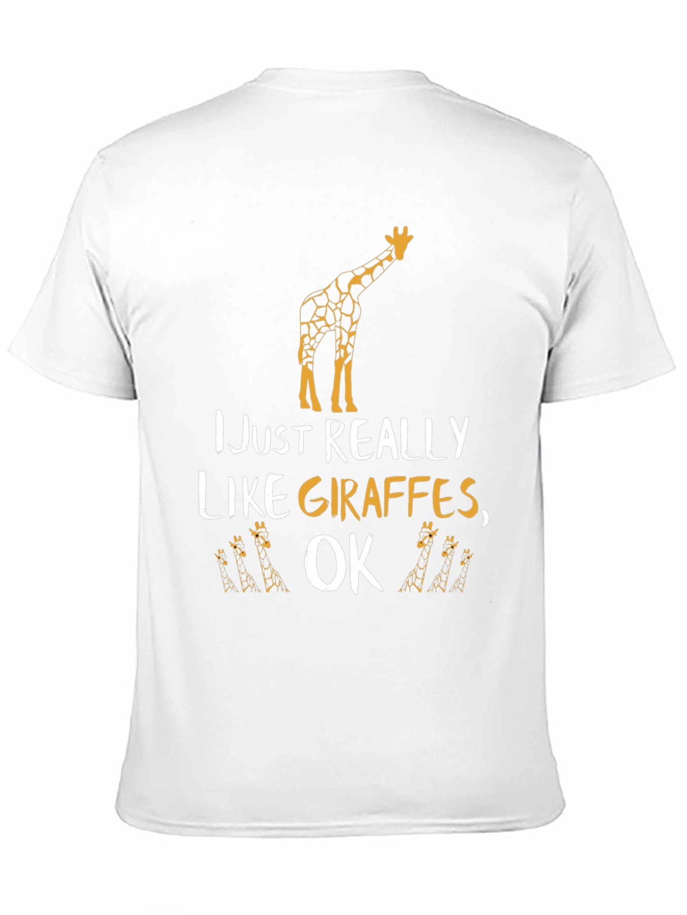 I Just Really Like Giraffes Mens Black T-Shirt