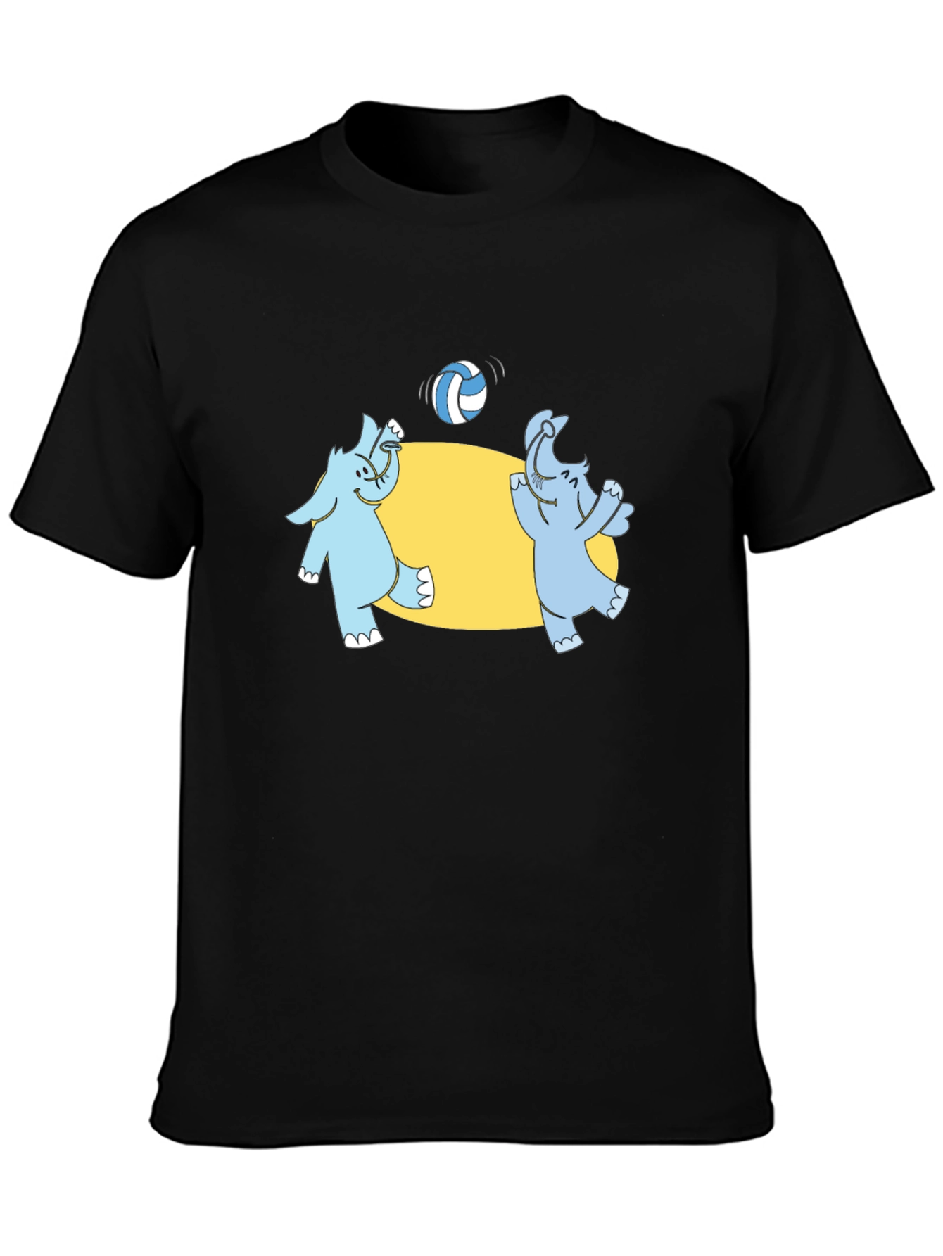 Elephant Volleyball Black T-Shirt