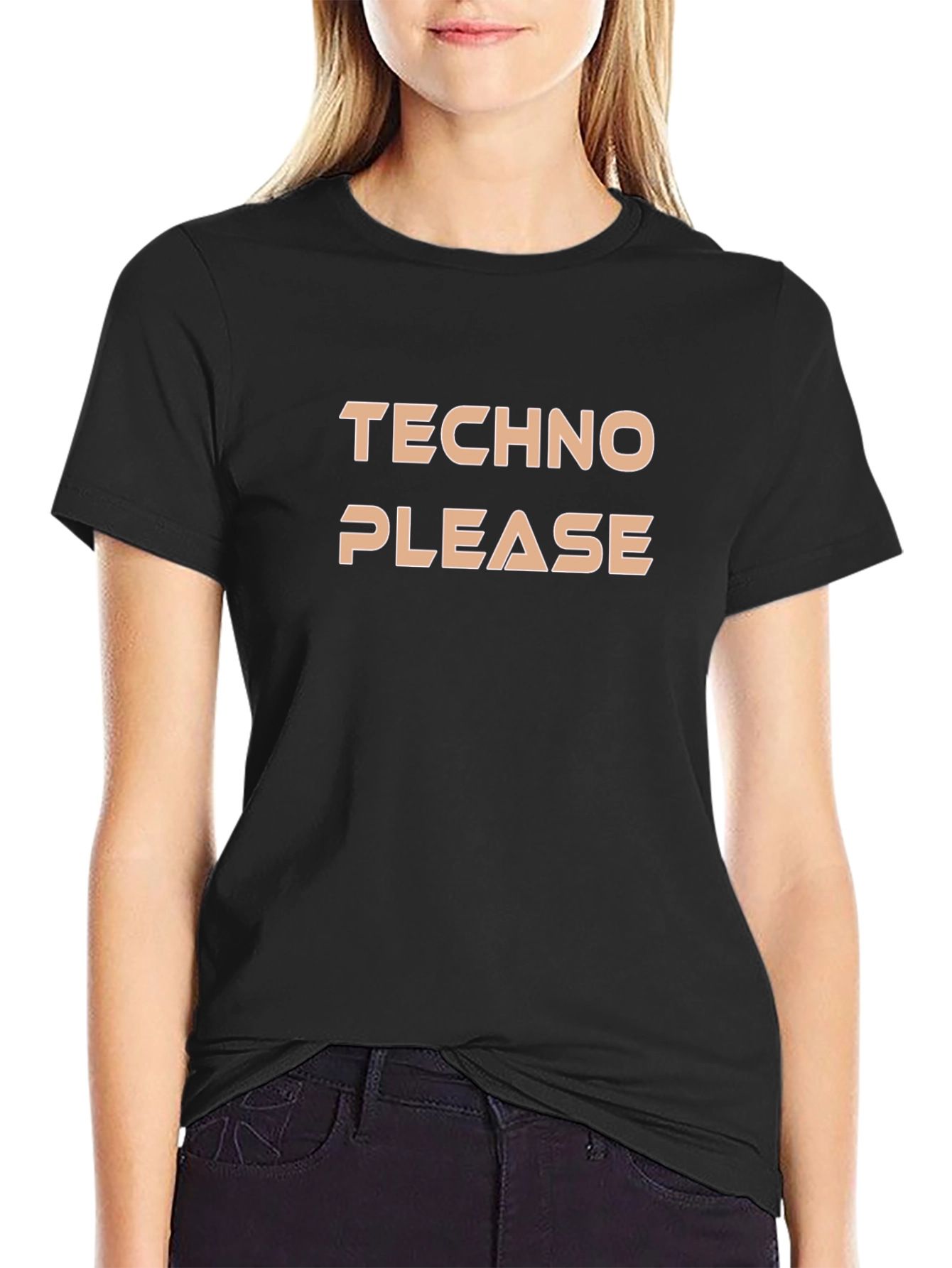 Techno Please Graphic Tee - Soft Cotton Comfort