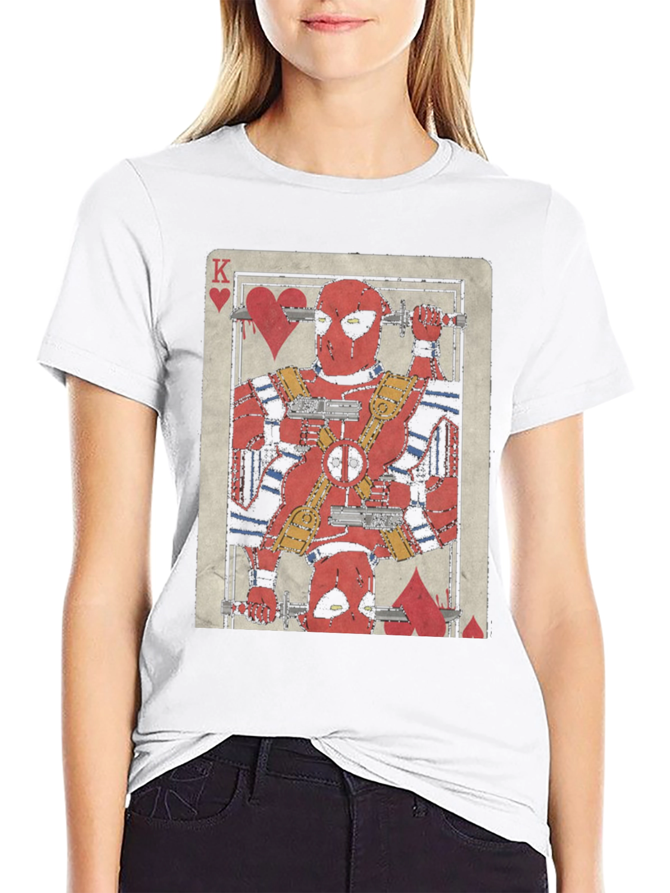Deadpool King of Hearts Graphic T-Shirt