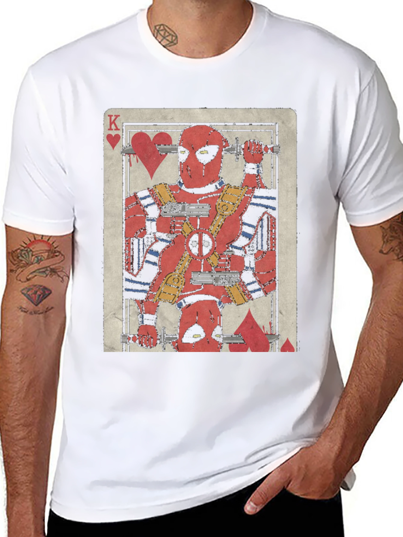Deadpool King of Hearts Graphic T-Shirt