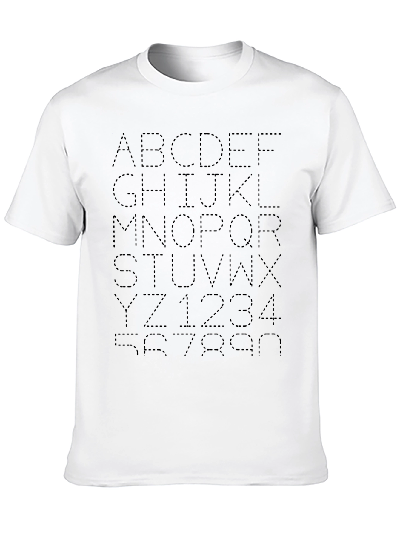Alphabet & Numbers Dotted Black T-Shirt