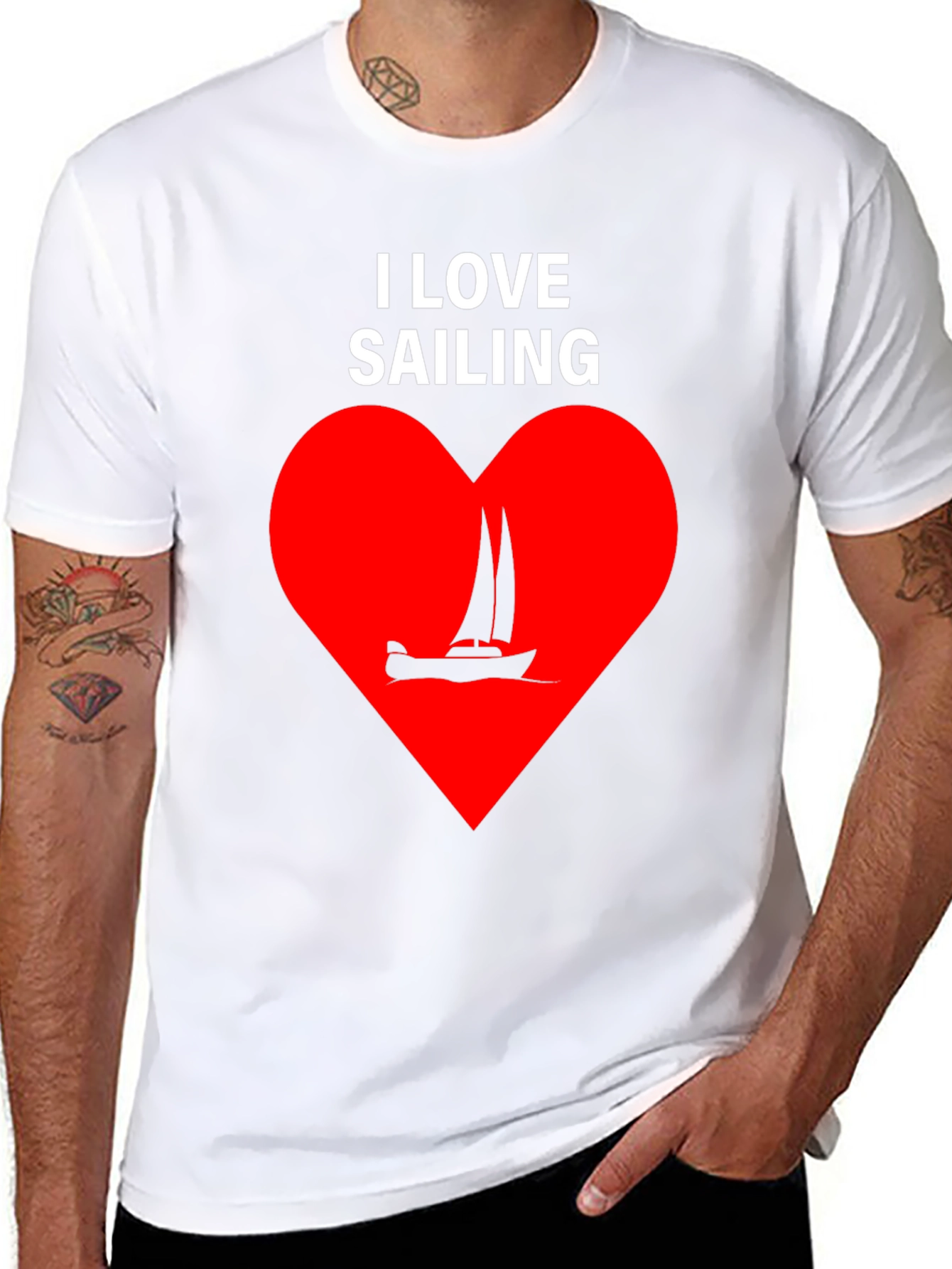 I Love Sailing Graphic T-Shirt