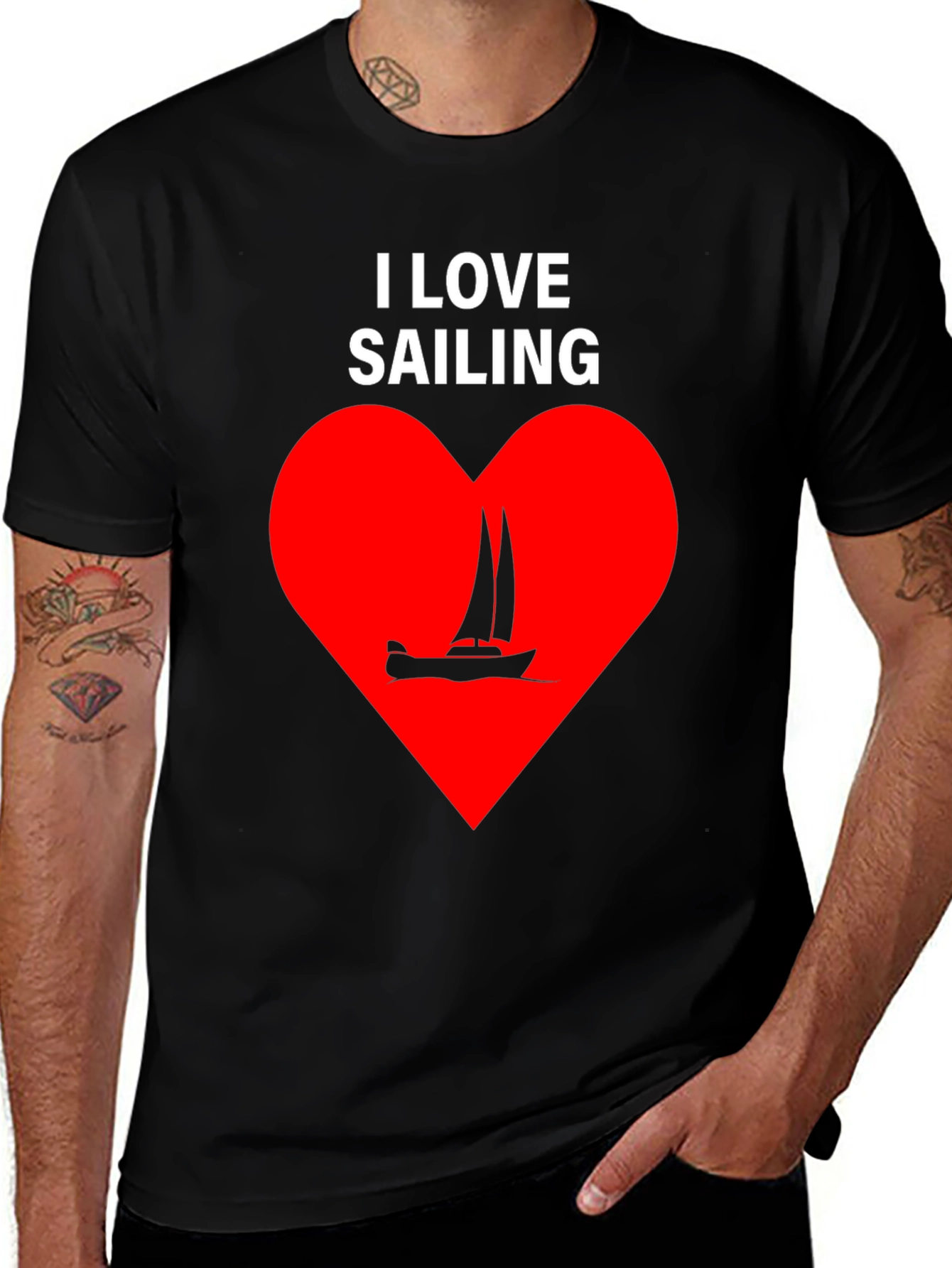 I Love Sailing Graphic T-Shirt