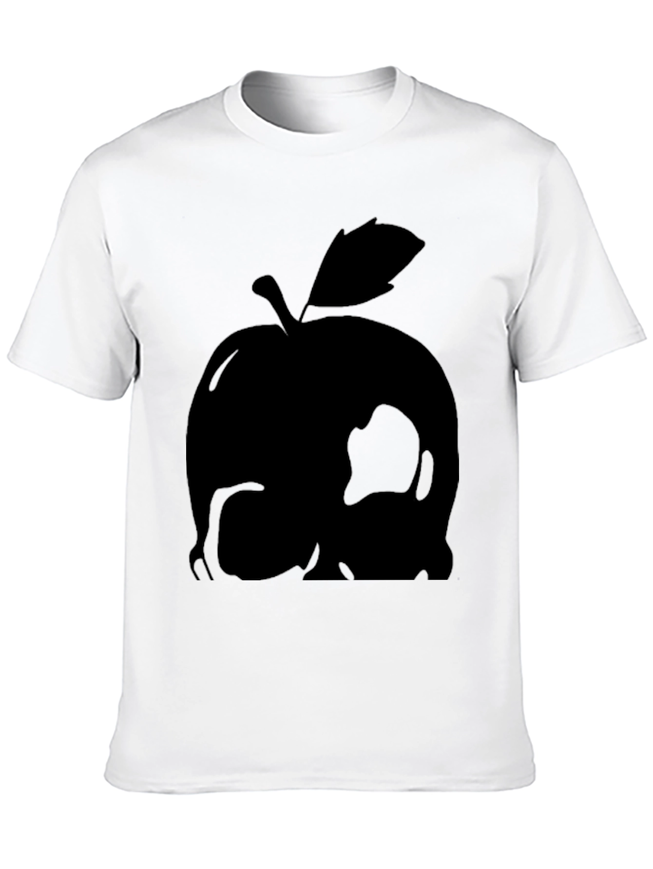 Apple Skull Graphic Tee - Mens Black T-Shirt