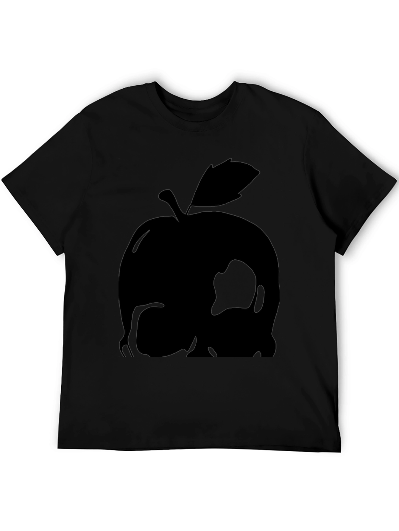 Apple Skull Graphic Tee - Mens Black T-Shirt