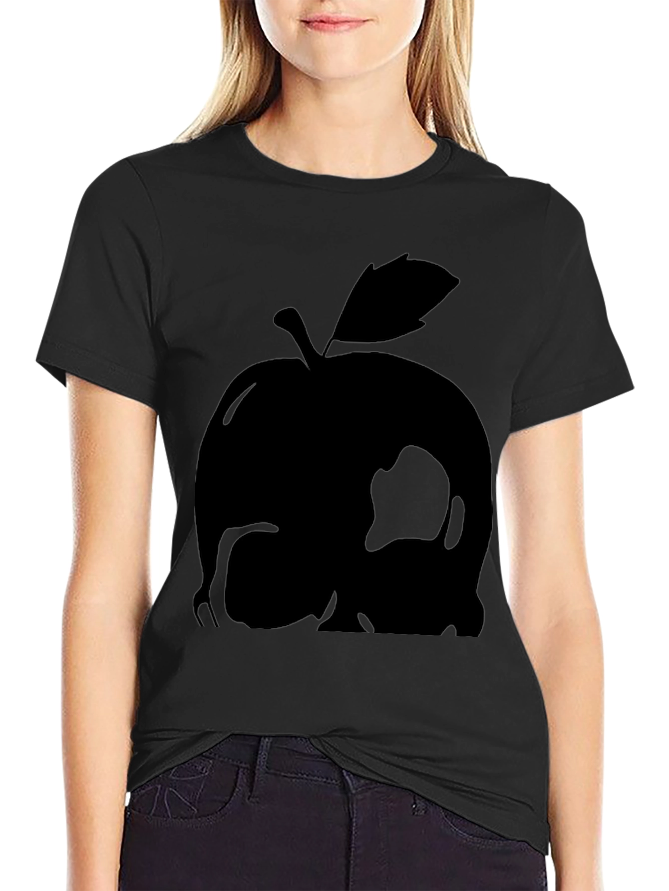 Apple Skull Graphic Tee - Mens Black T-Shirt