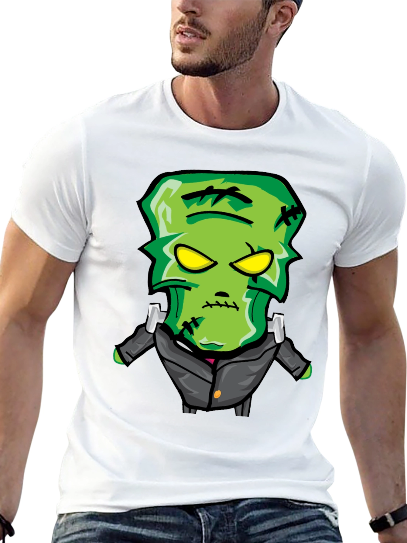 Frankenstein Monster Graphic Print T-Shirt