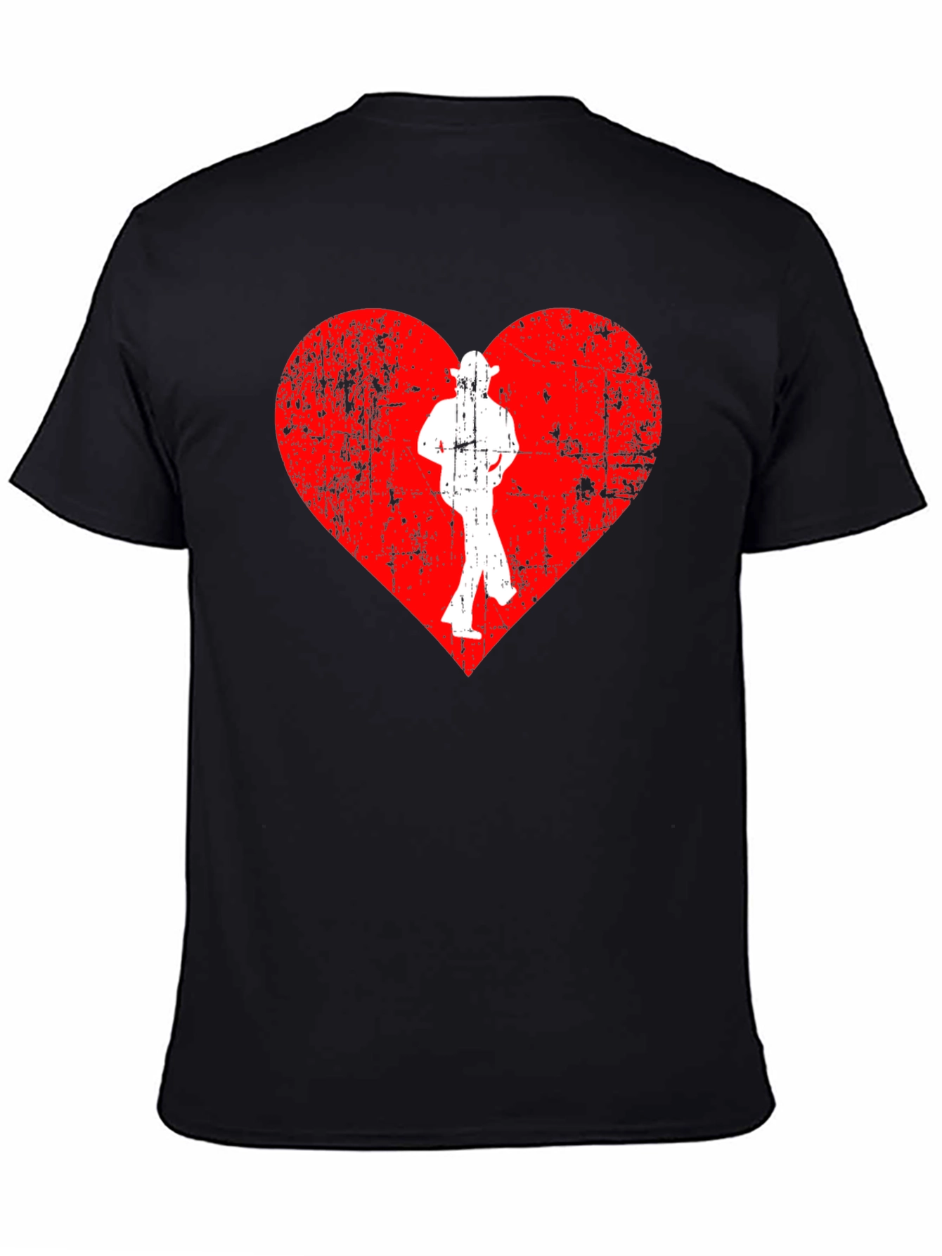 Red Heart Dancer T-Shirt - Black