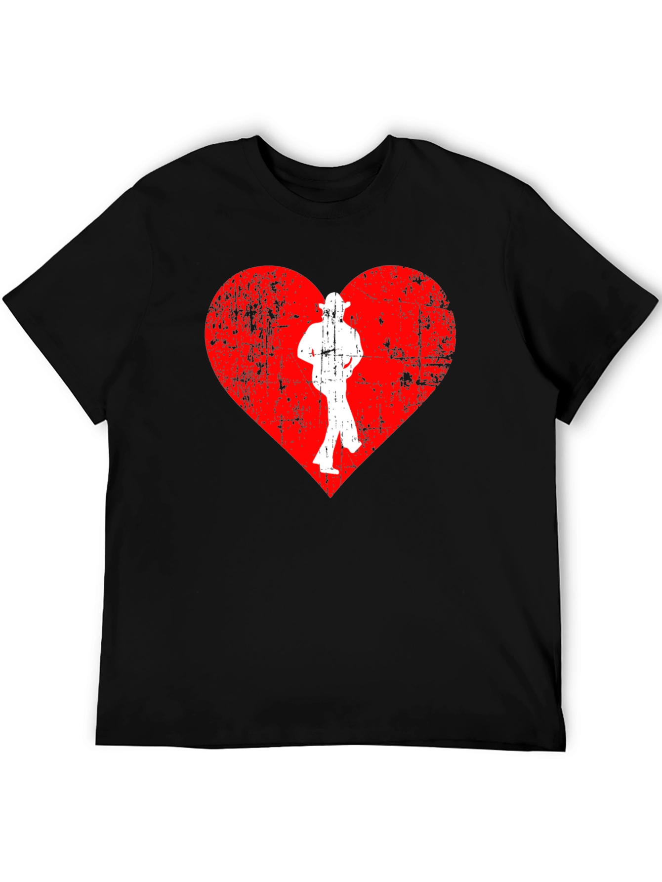 Red Heart Dancer T-Shirt - Black