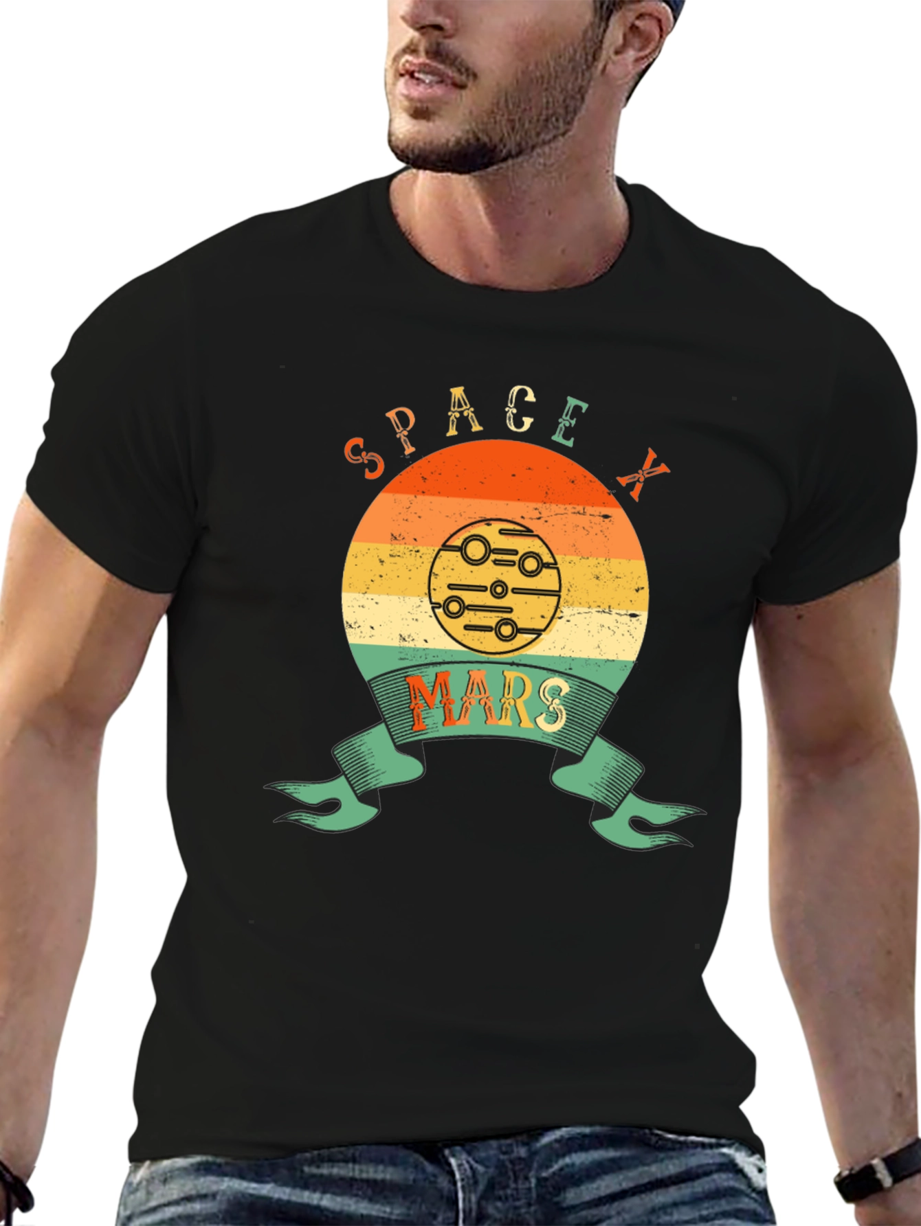 SpaceX Mars Retro Graphic T-Shirt