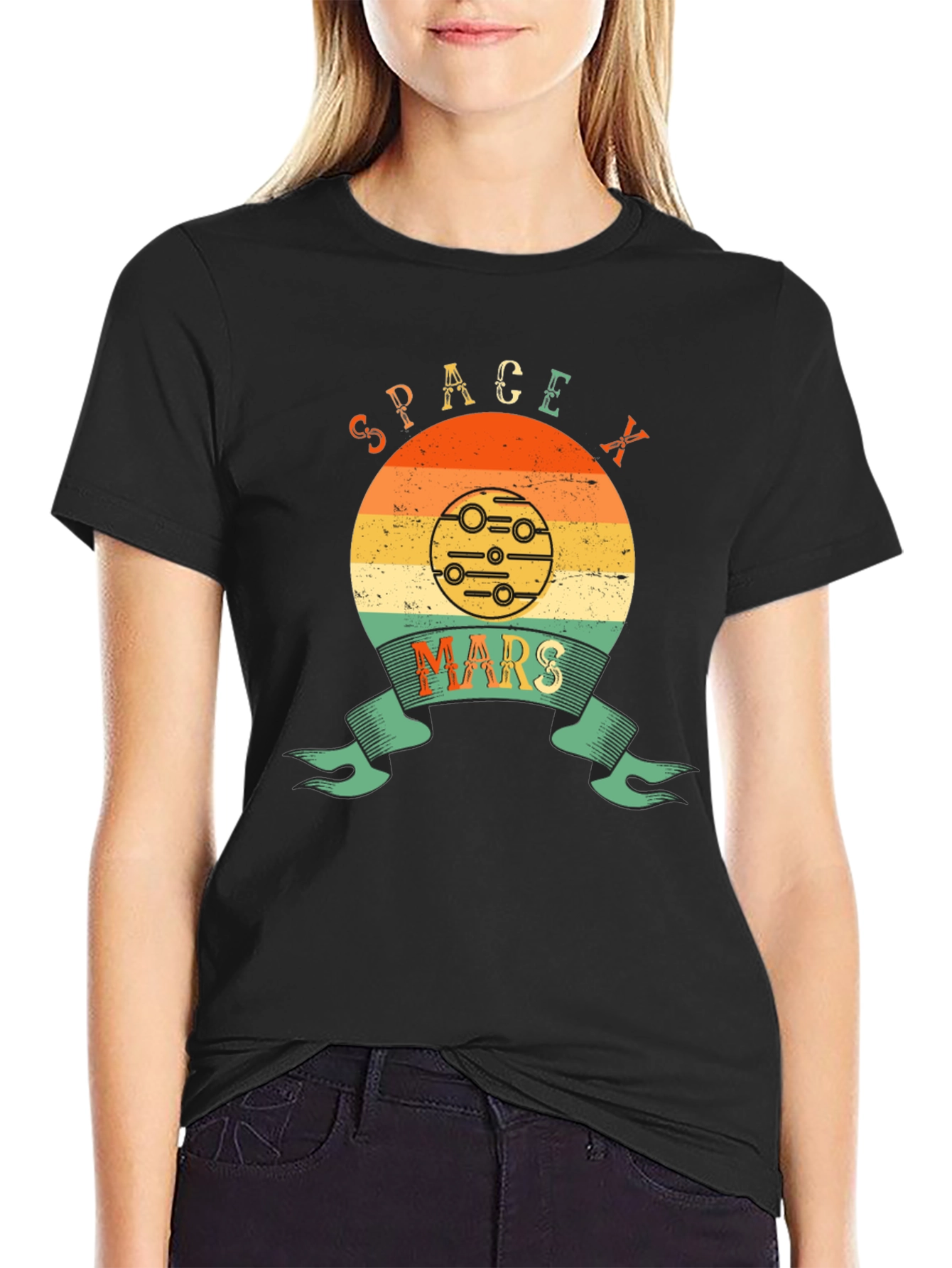 SpaceX Mars Retro Graphic T-Shirt
