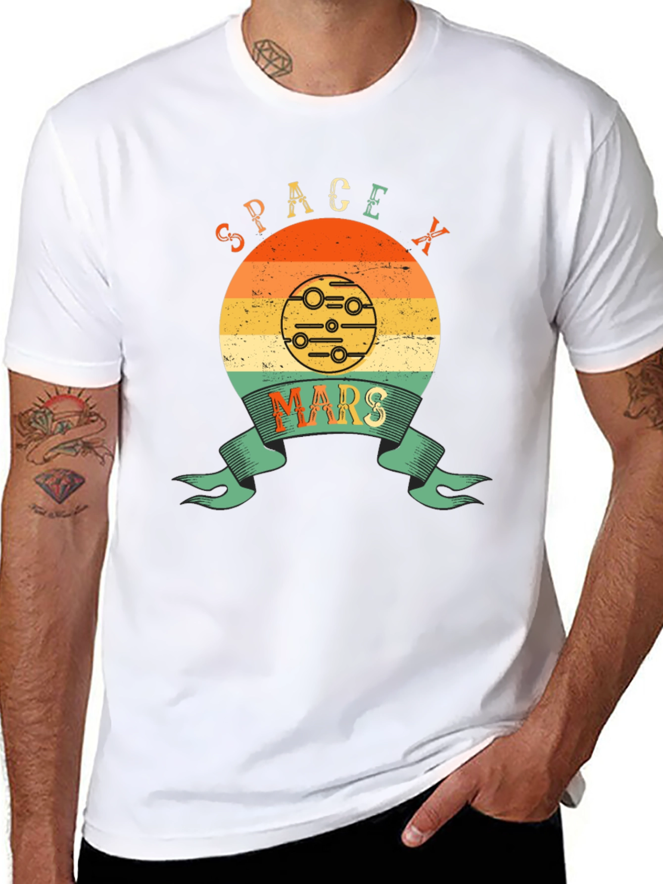 SpaceX Mars Retro Graphic T-Shirt