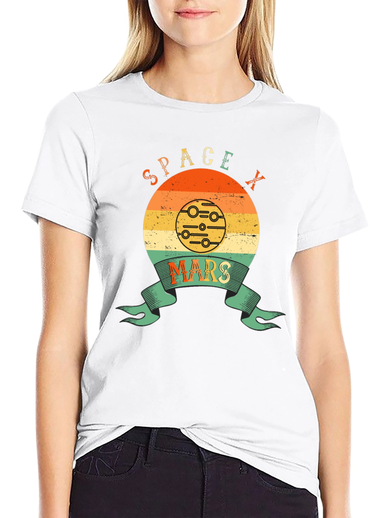SpaceX Mars Retro Graphic T-Shirt