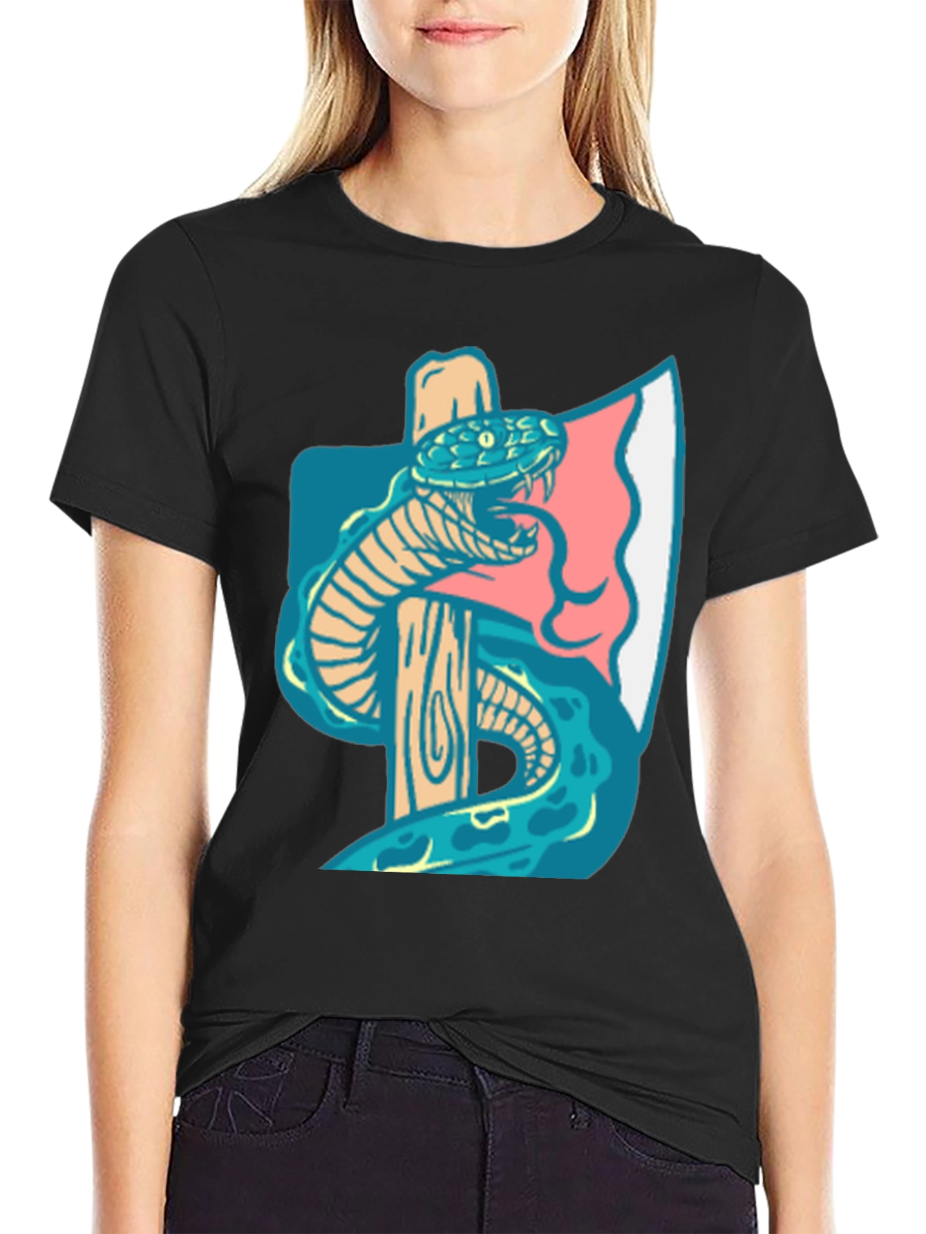 Axe & Snake Graphic Tee - Cool Casual Style