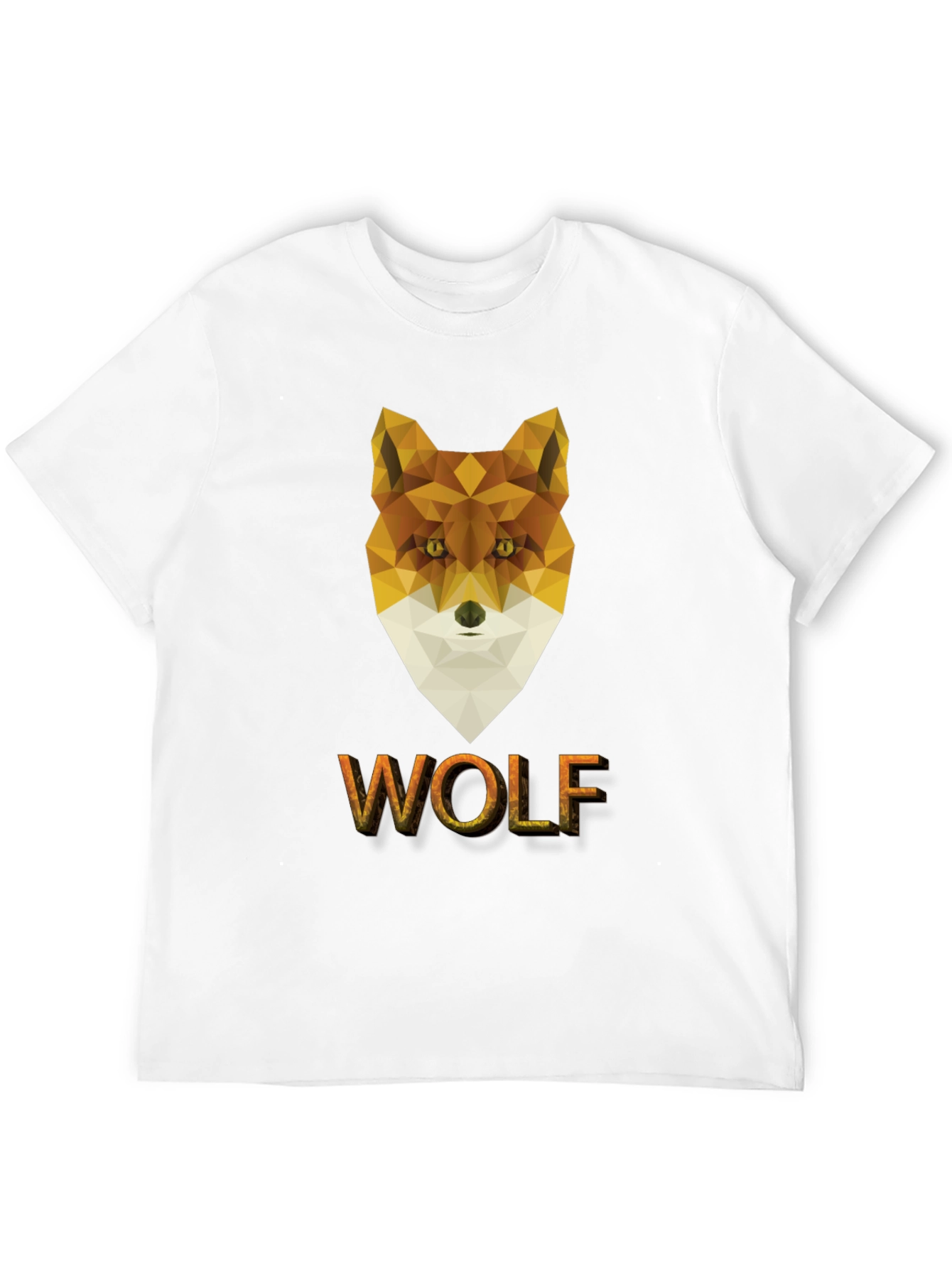 Geometric Wolf Graphic Tee - Modern Animal Print Shirt