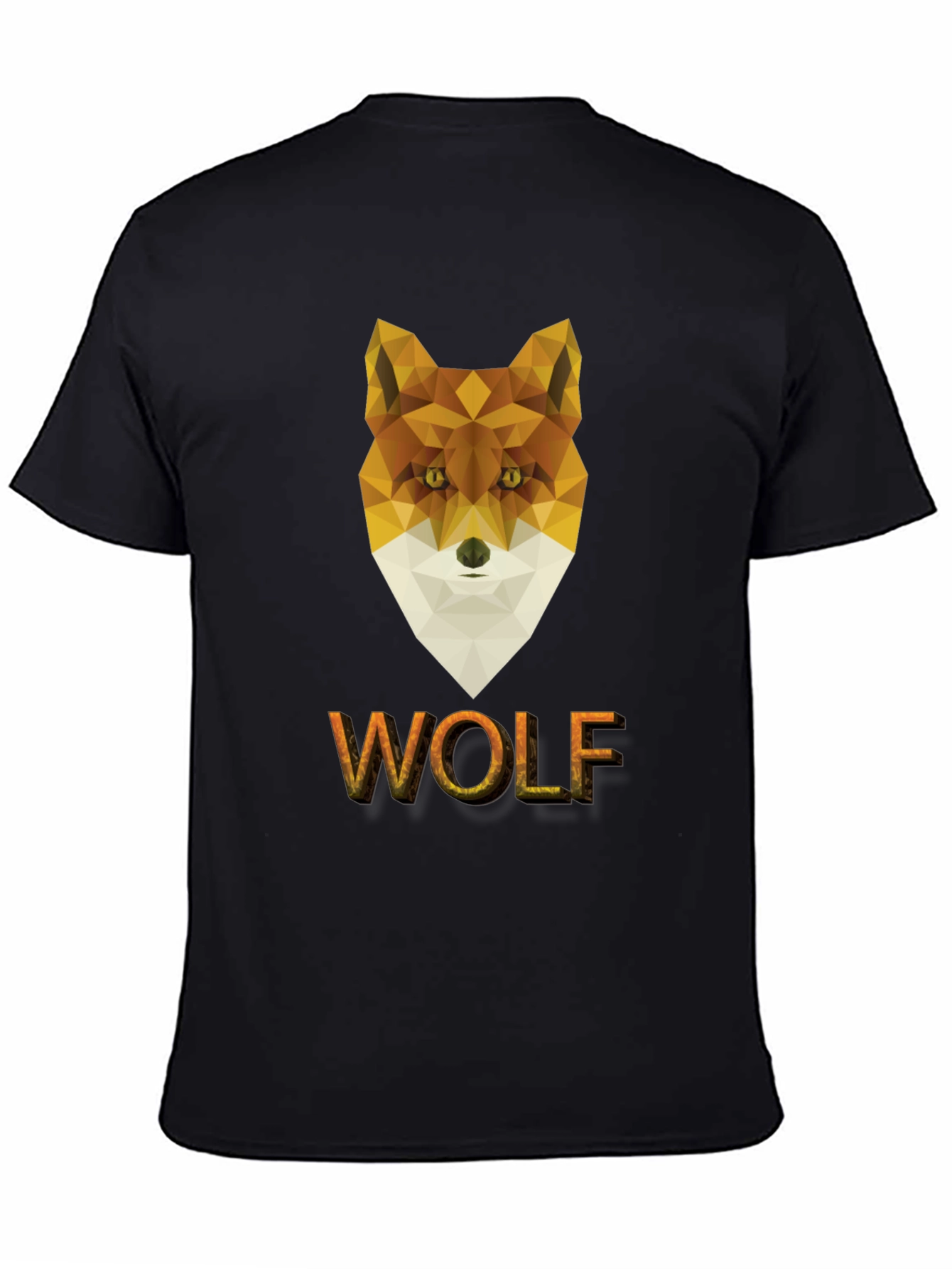 Geometric Wolf Graphic Tee - Modern Animal Print Shirt