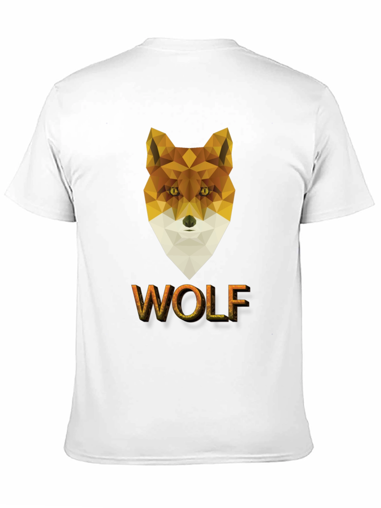 Geometric Wolf Graphic Tee - Modern Animal Print Shirt