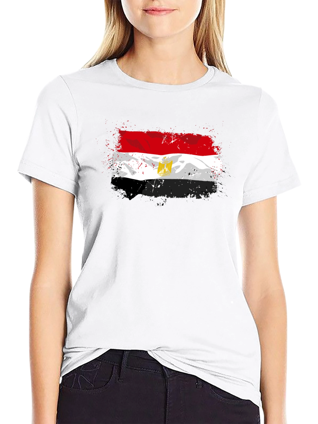 Egypt Flag Graphic T-Shirt - Black Cotton Tee