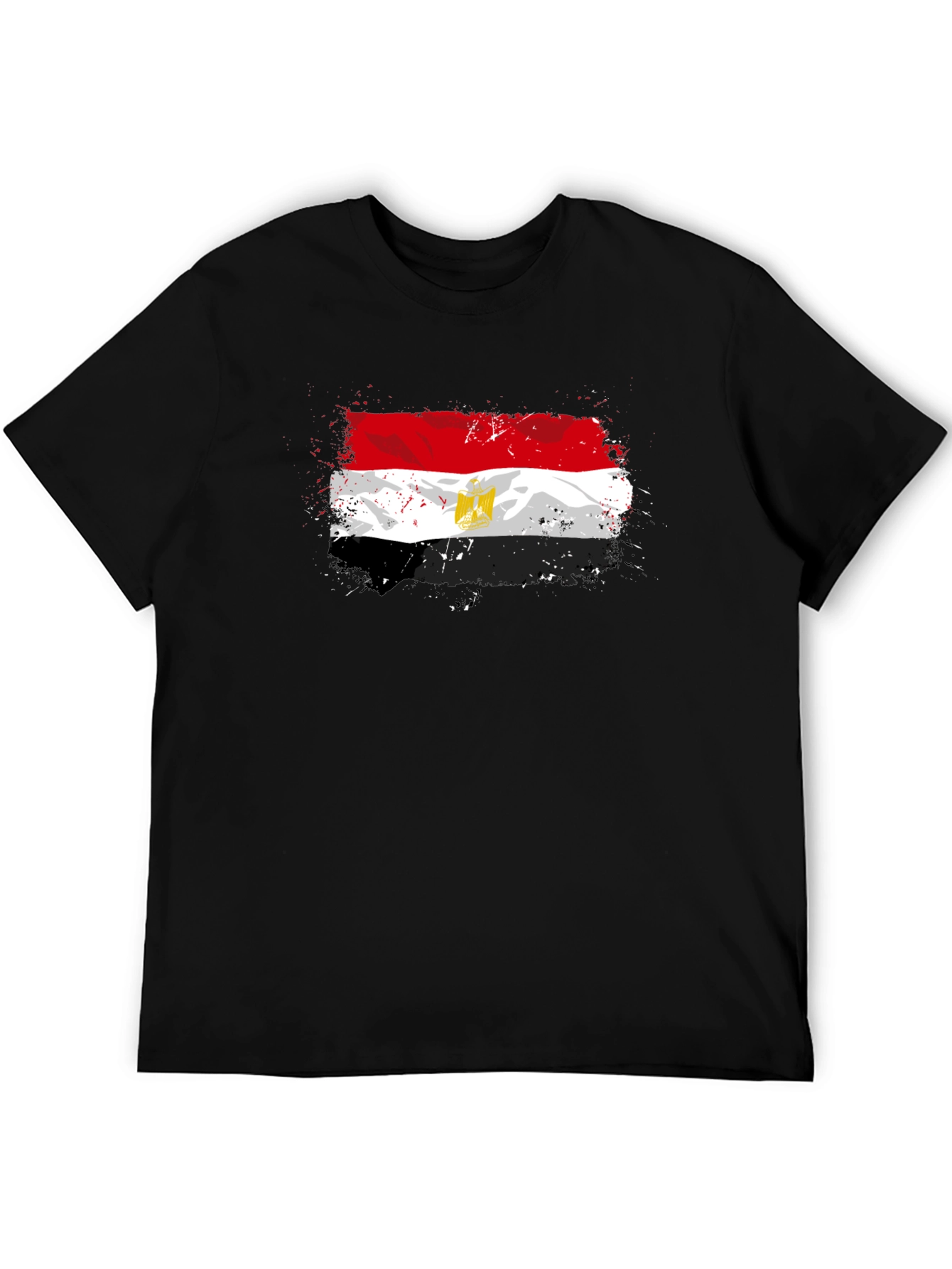 Egypt Flag Graphic T-Shirt - Black Cotton Tee