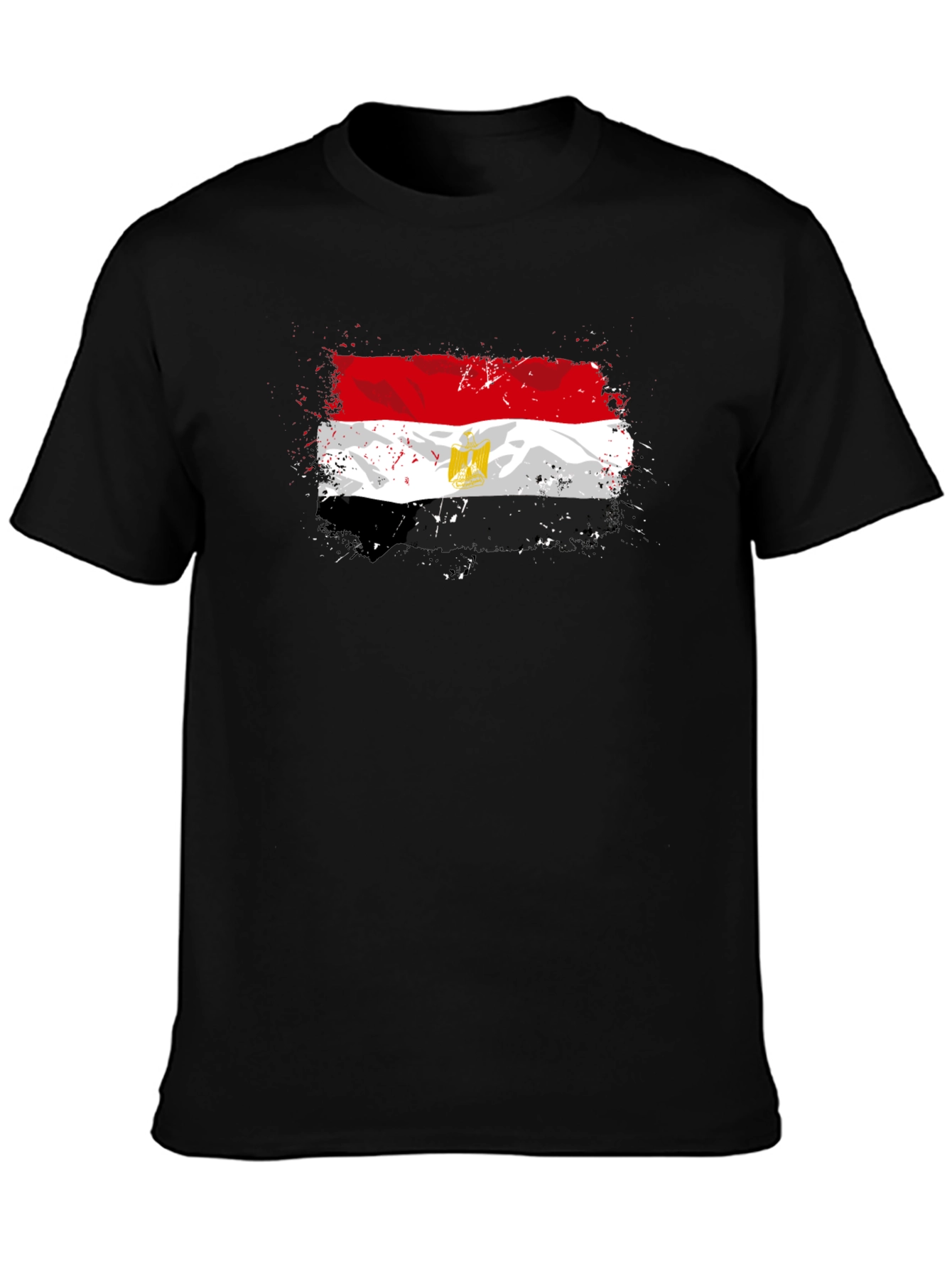 Egypt Flag Graphic T-Shirt - Black Cotton Tee