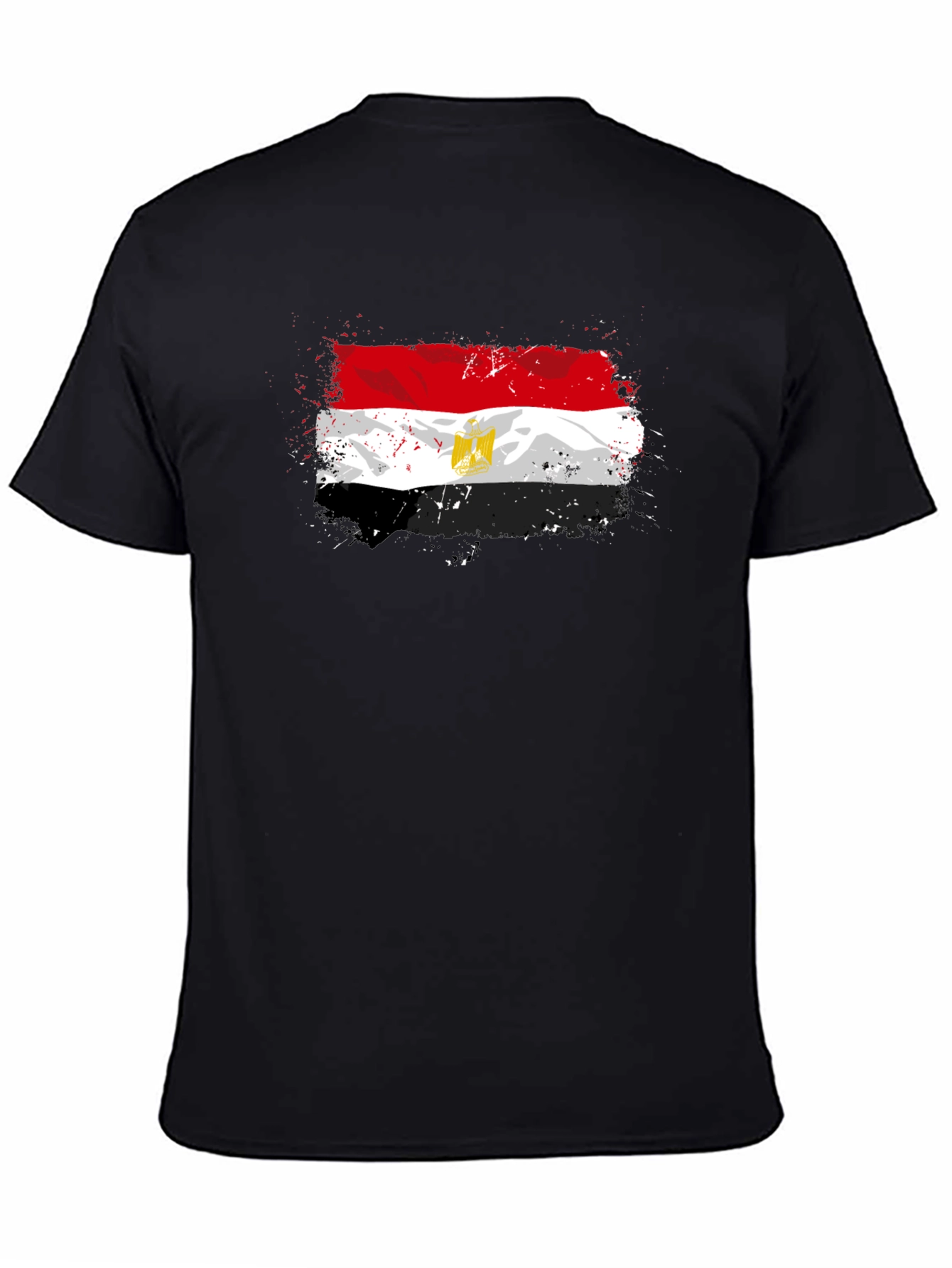 Egypt Flag Graphic T-Shirt - Black Cotton Tee