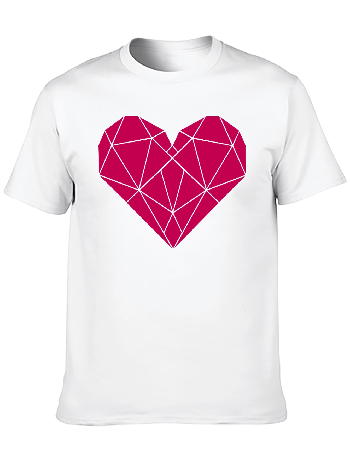 Geometric Heart Graphic Black T-Shirt