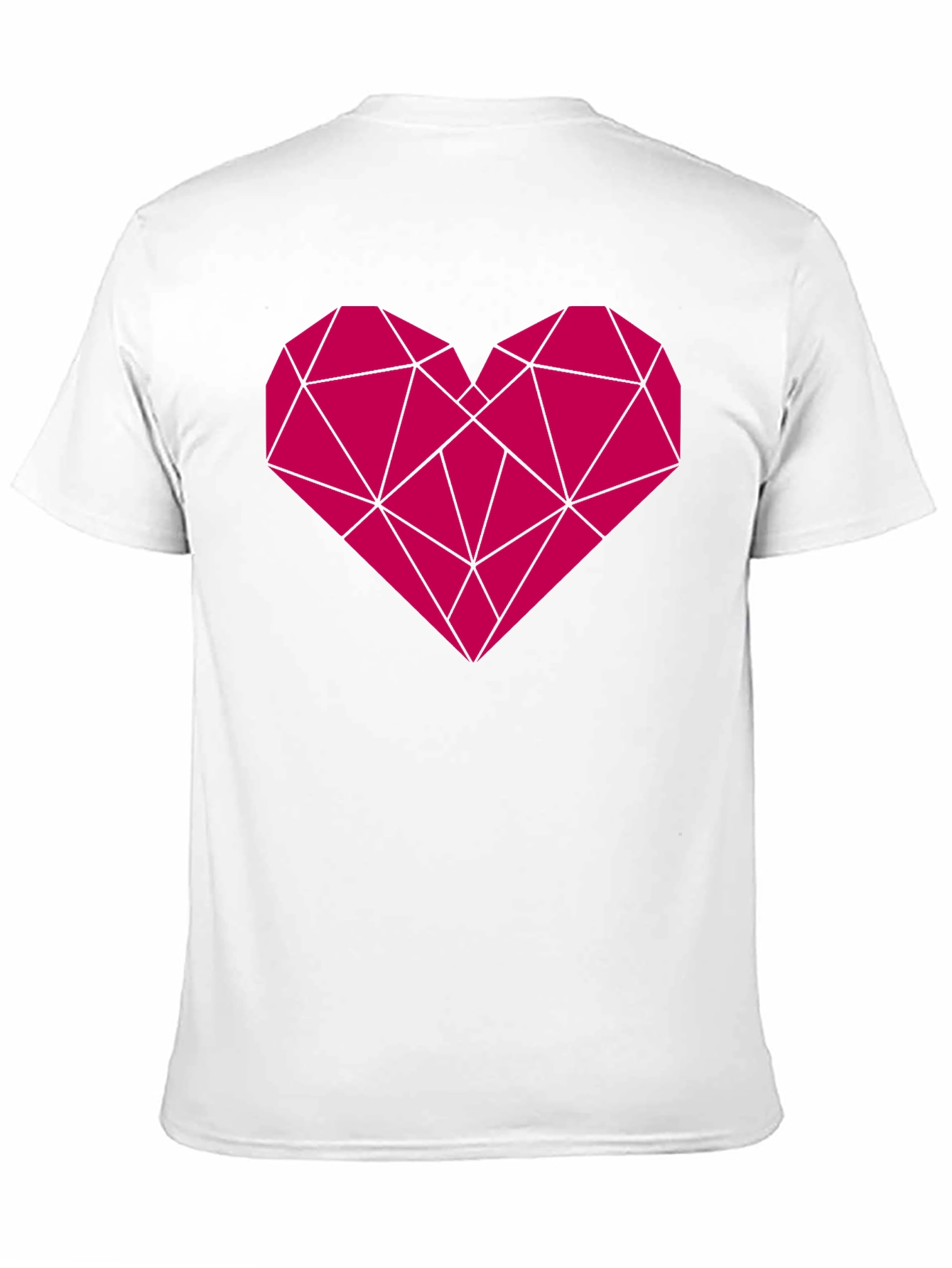Geometric Heart Graphic Black T-Shirt