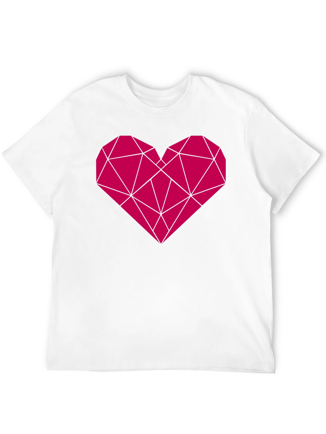 Geometric Heart Graphic Black T-Shirt