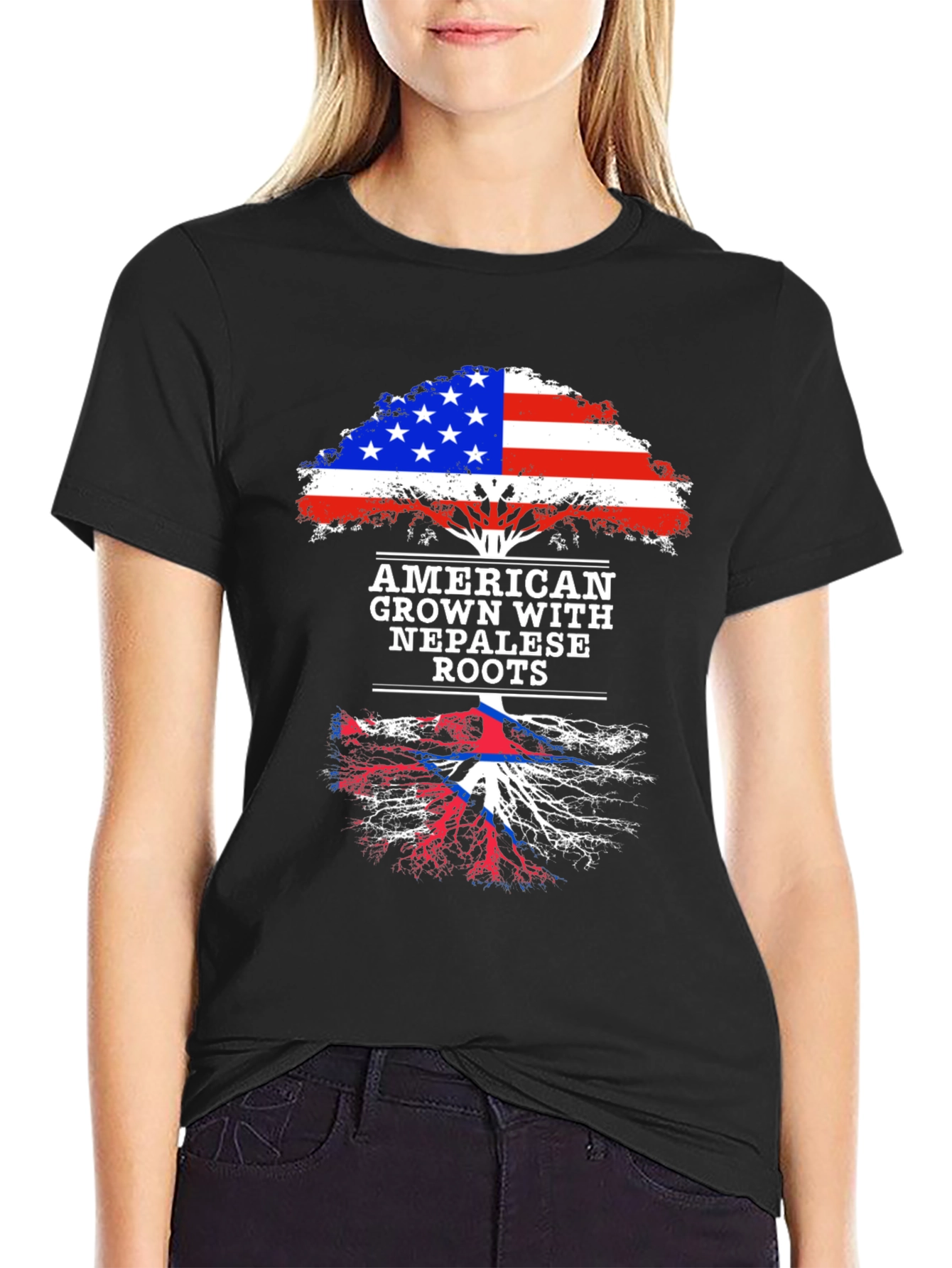 American Grown with Nepalese Roots T-Shirt