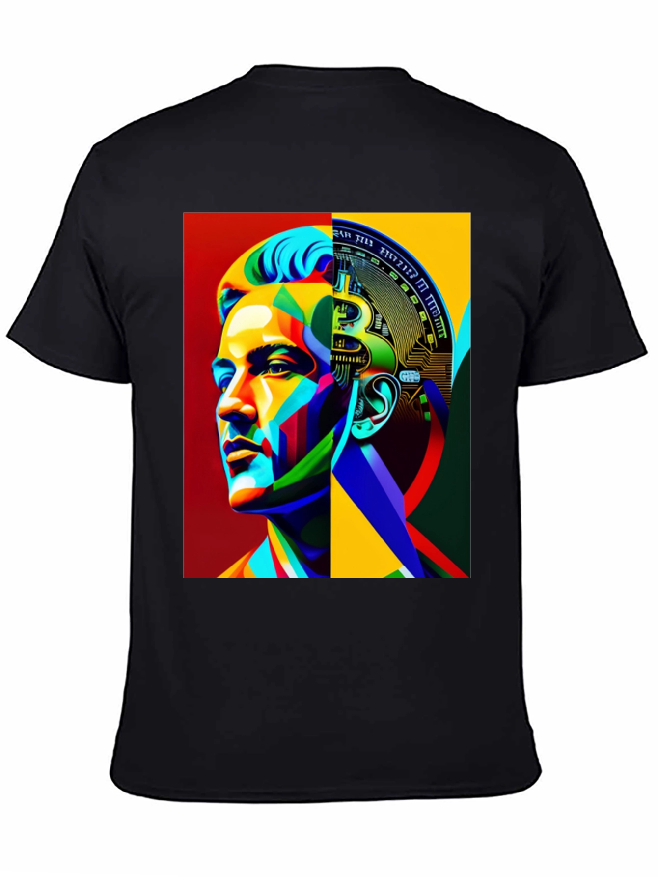 Bitcoin Brain Graphic Black T-Shirt