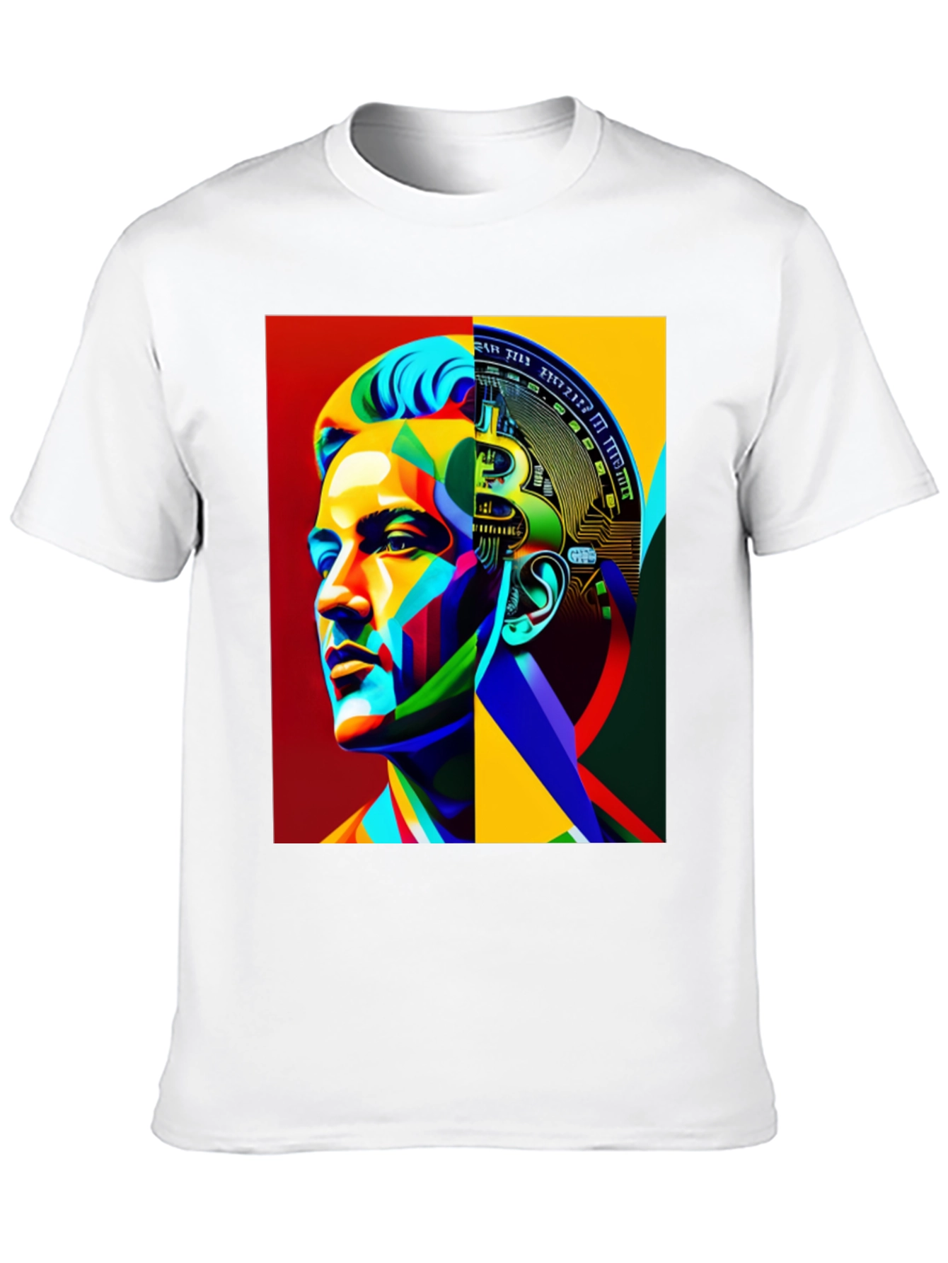 Bitcoin Brain Graphic Black T-Shirt