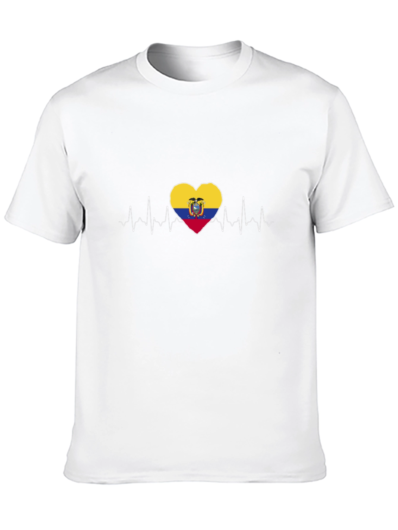 Ecuador Flag Heartbeat T-Shirt
