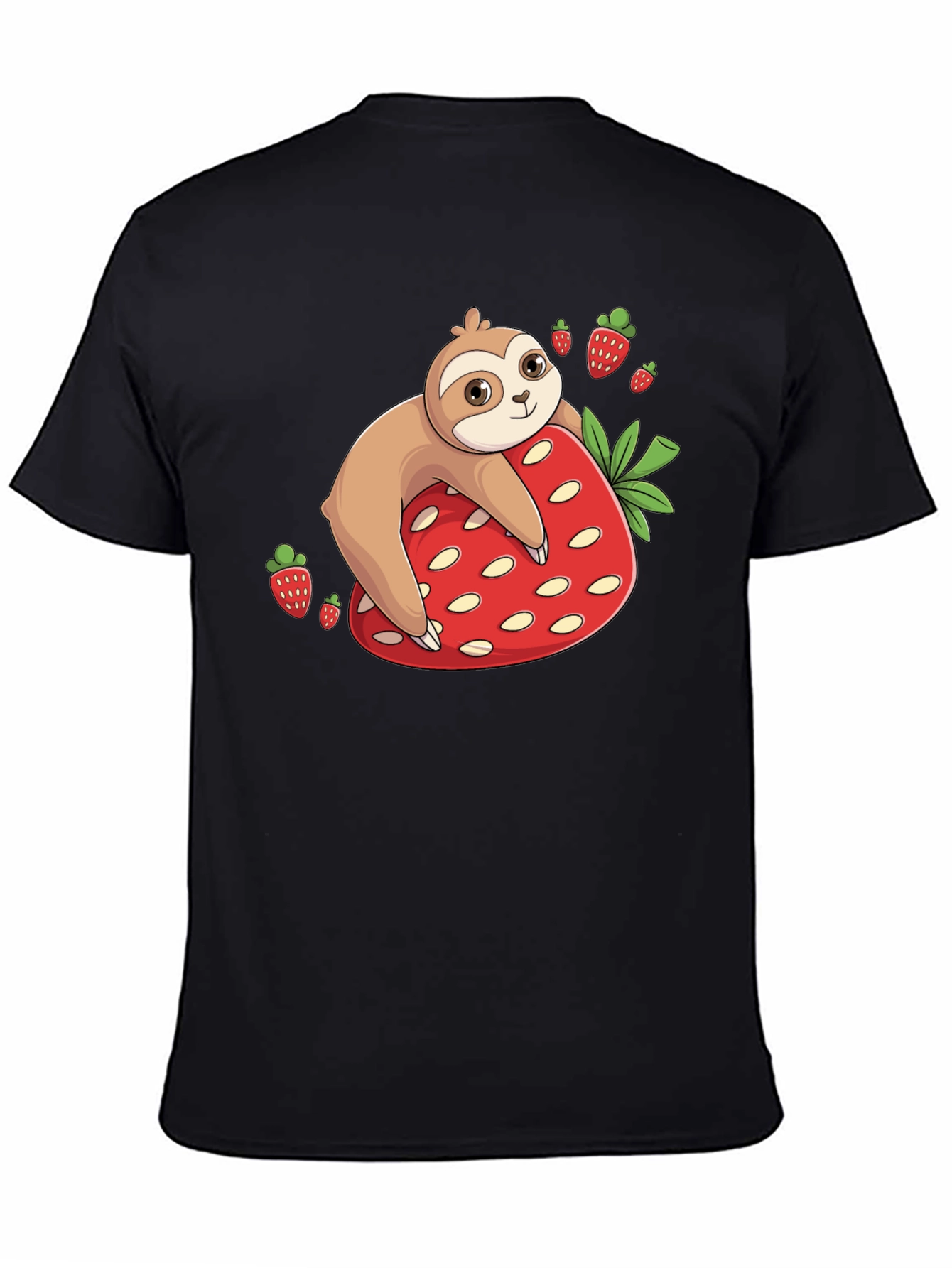 Sloth Strawberry T-Shirt - Cute Cartoon Design