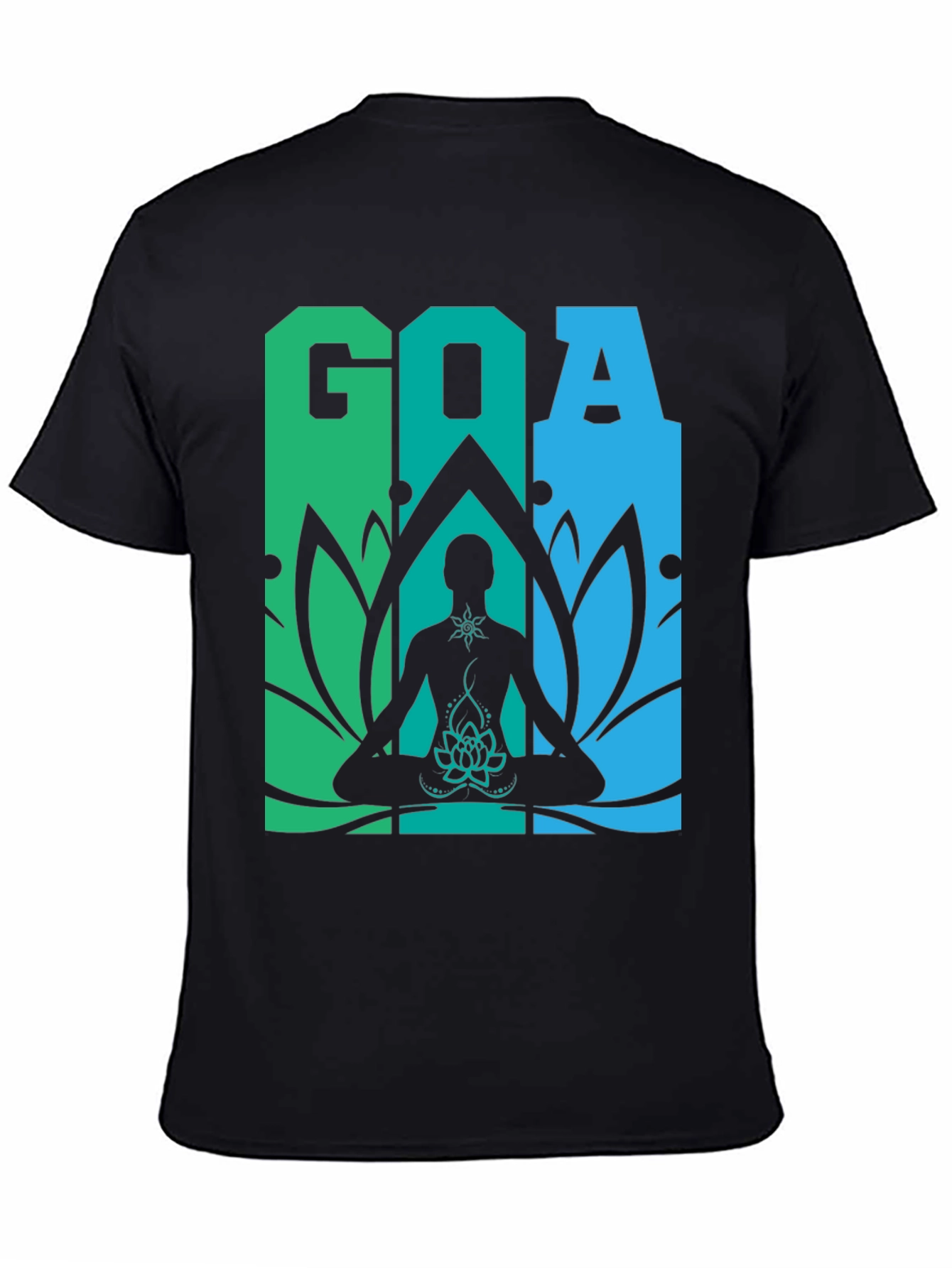 Goa Meditation T-Shirt - Yoga Lotus Design