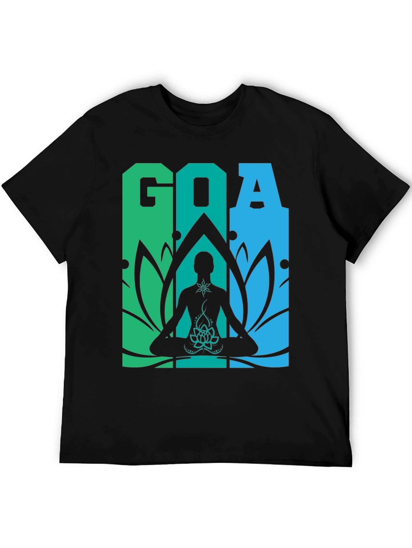 Goa Meditation T-Shirt - Yoga Lotus Design