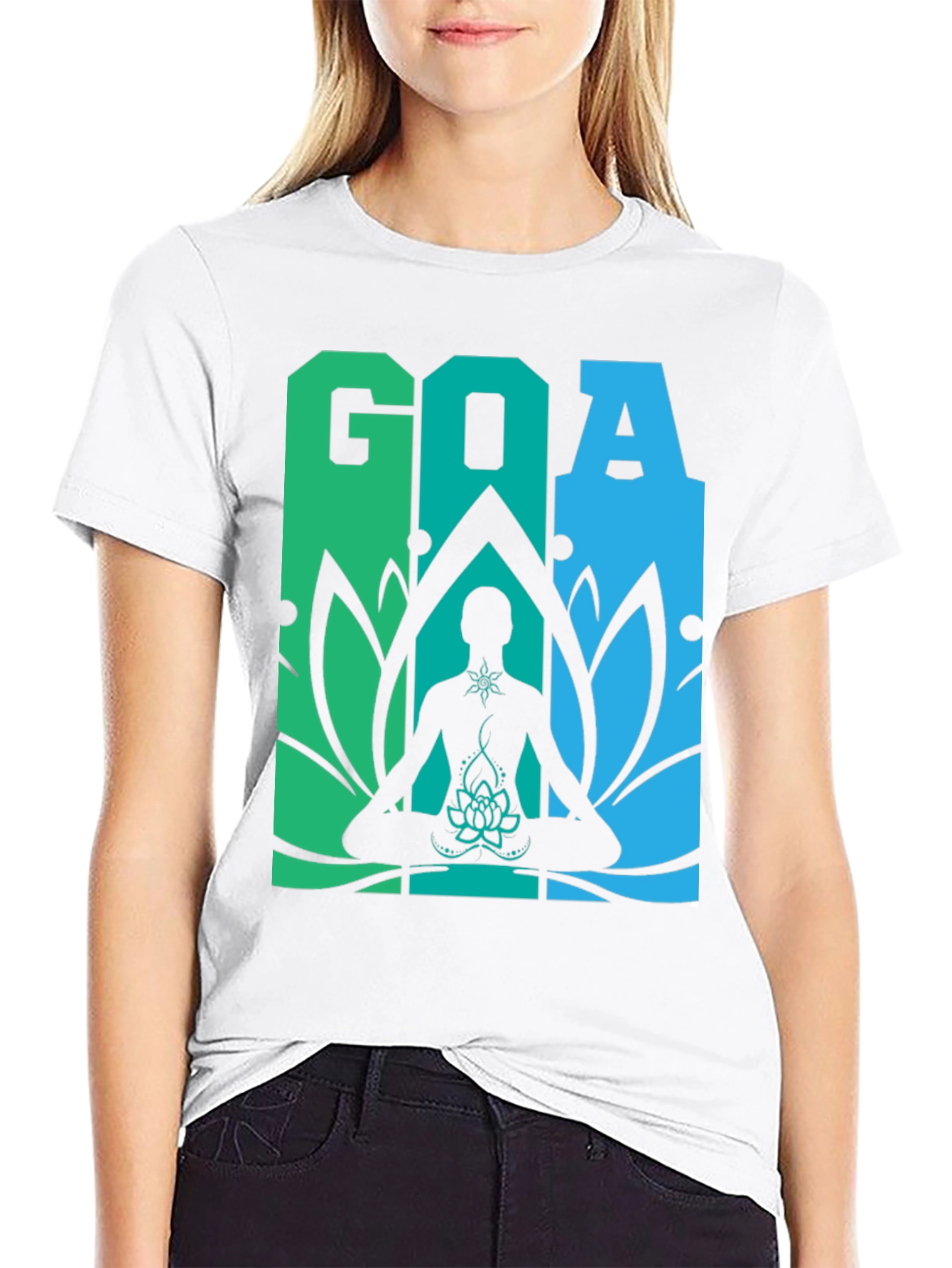 Goa Meditation T-Shirt - Yoga Lotus Design